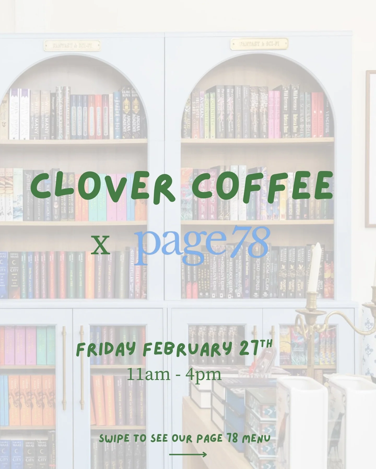 we&rsquo;re popping up at our fav bookstore @page78bookstore this friday!! 

join us in redlands for a heated rivalry inspired menu + diy bookmarks from 11am - 4pm! 🔥❤️📚☕️