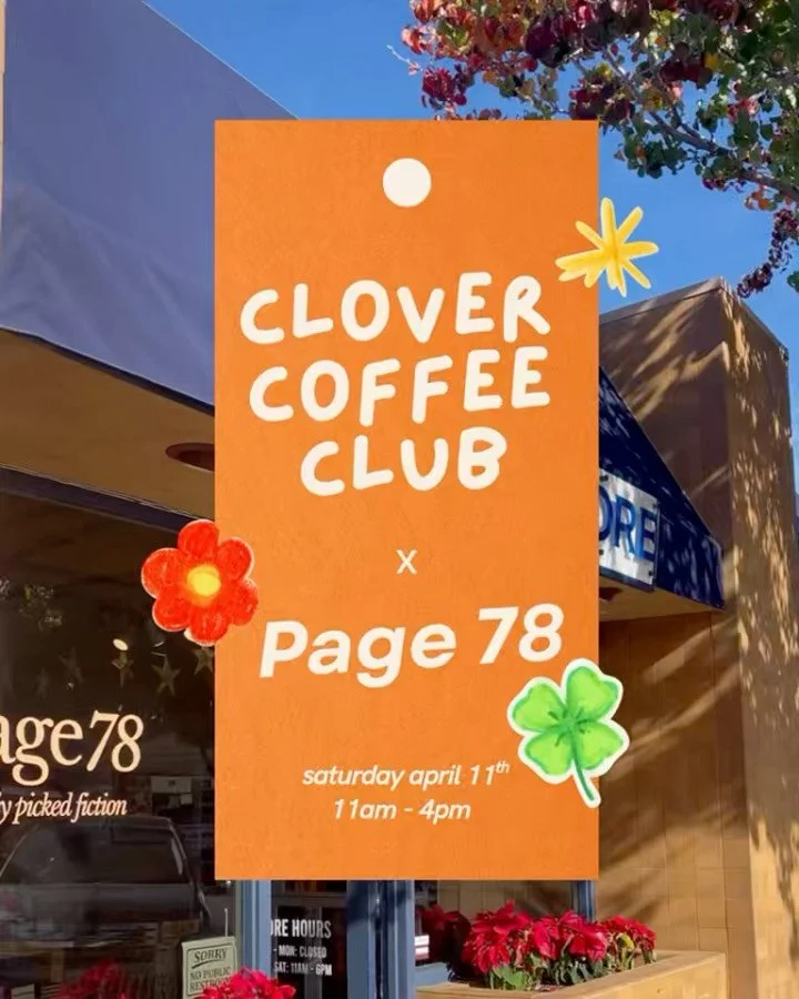 bringing some favorites to @page78bookstore this saturday!☕️📚✨

- raspberry matcha 
- spanish latte 
- vanilla bean latte 
(dare we say banana bread matcha? 🤭) 

#clovercoffeeclub #page78bookstore #mobilecoffeecart #popup #redlands