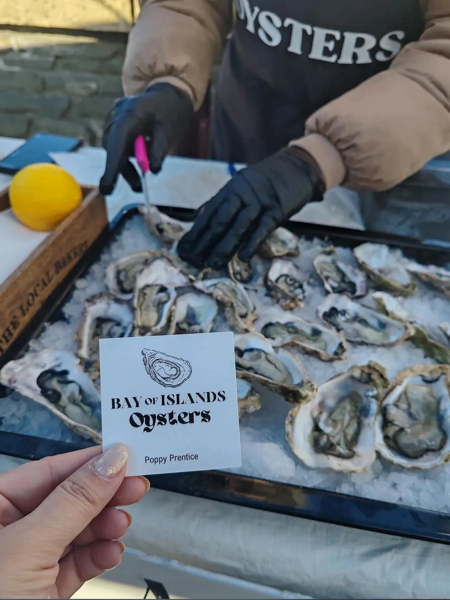 Big news!🥳 We now have business cards &mdash; so if you just can&rsquo;t get enough of our Bay of Islands oysters, swing by, grab a card, and you&rsquo;re all set to get oysters for your next event!🤩🦪