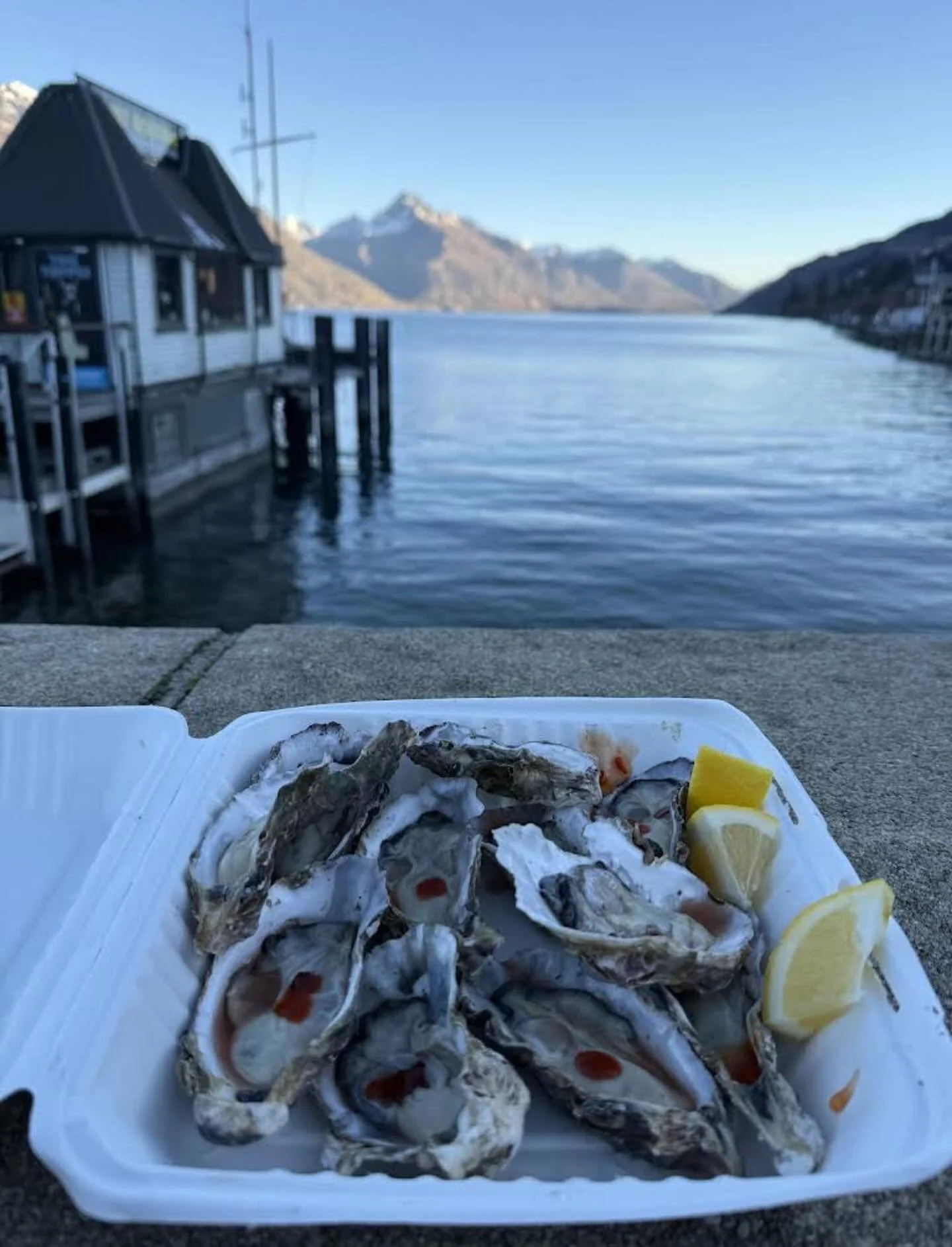 Come visit us and have an oyster at our pop-up stall at the lake front in Queenstown🤩🦪 We love chatting🙌