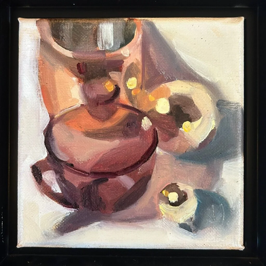 Plum, Gold, and Peach