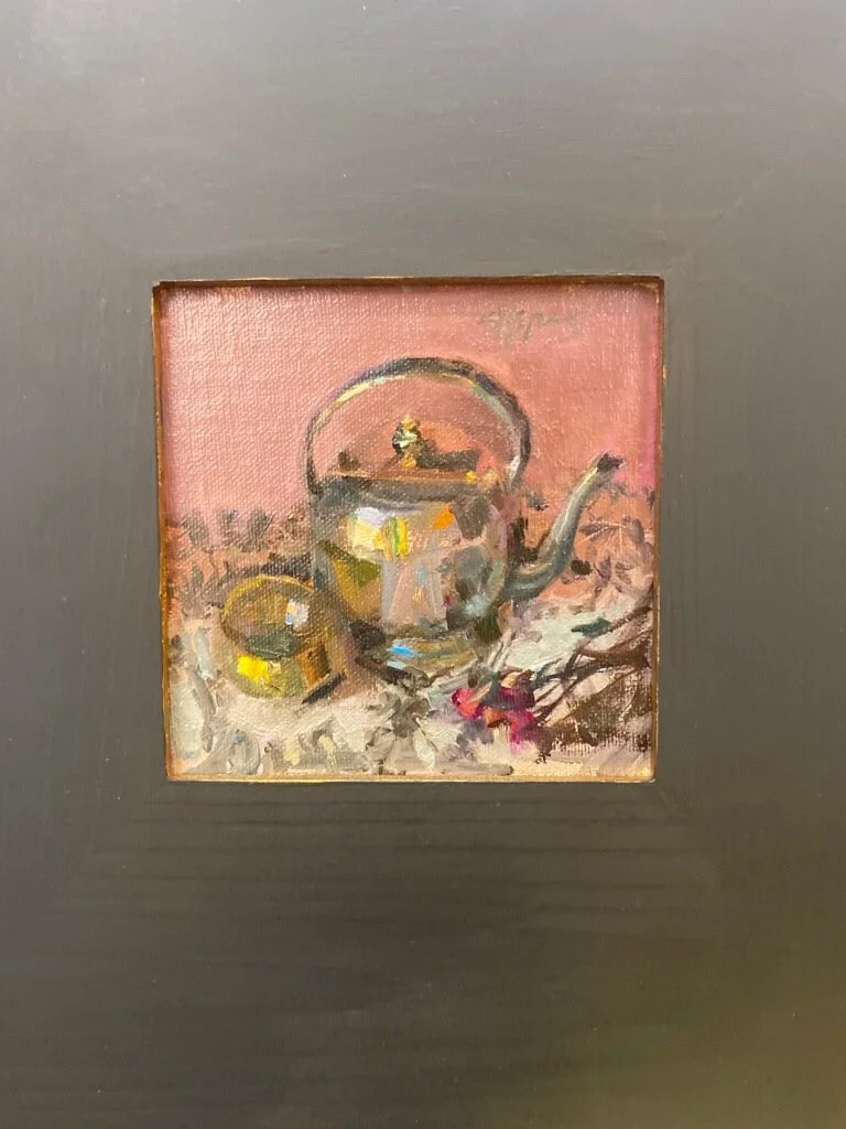 Silver Tea Kettle with Singing Bowl