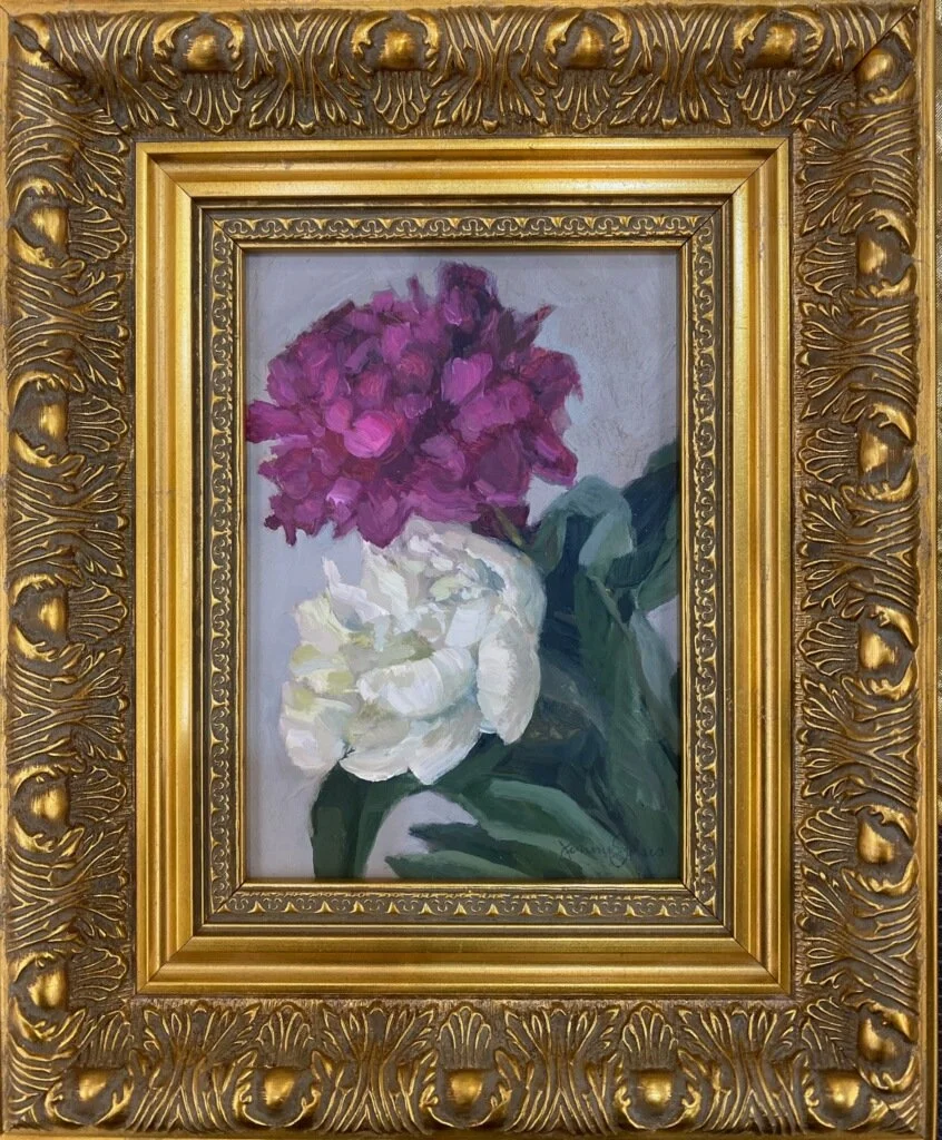 Fuschia & White Peonies