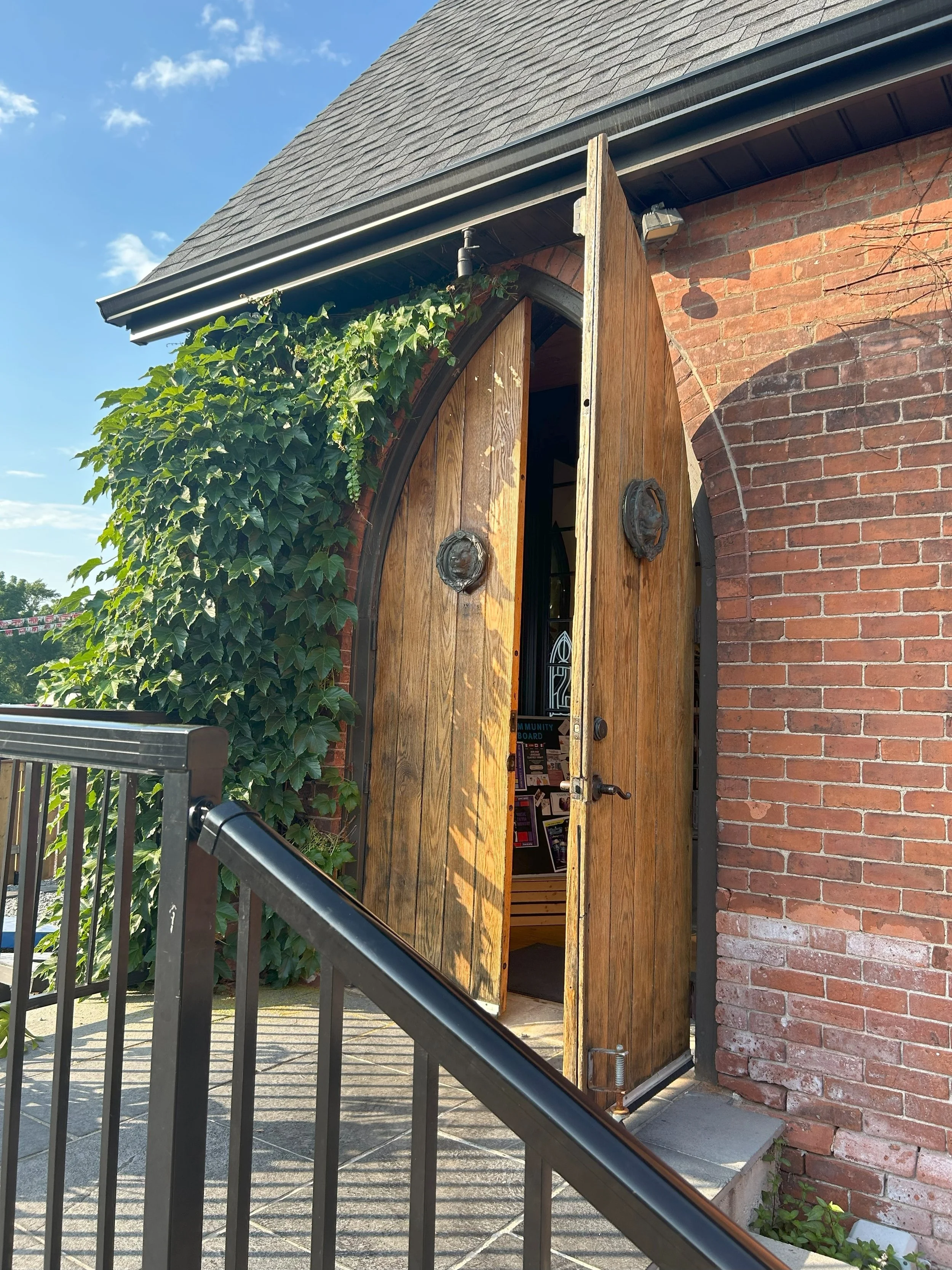 Exterior Staining on a wooden door