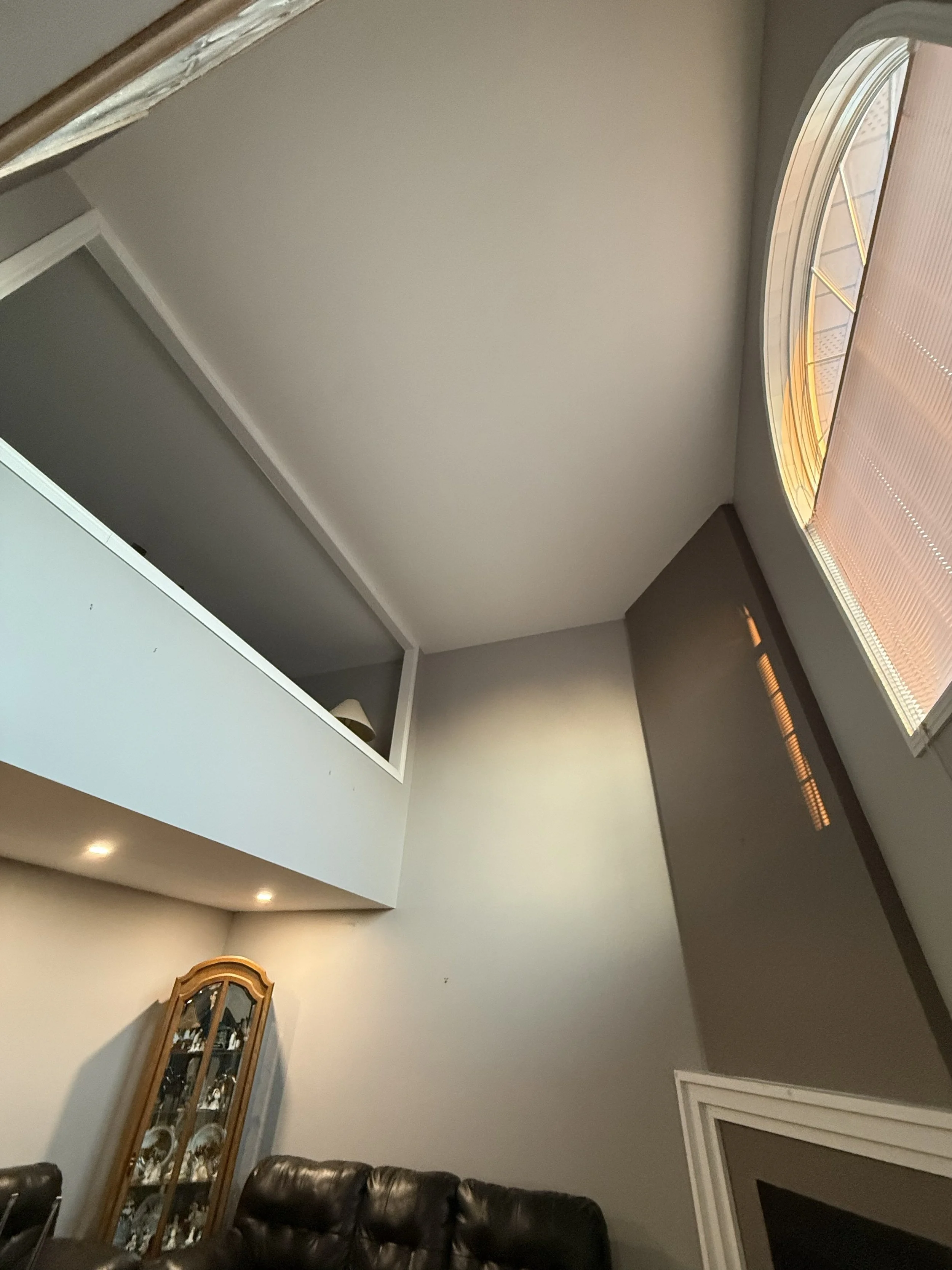 Older St. Catharines homes sometimes require considerably more preparation than a standard repaint.  At a home in Old Glenridge, we repaired a damaged ceiling by scraping the existing surface and skim coating it to create a new smooth ceiling.  Once 