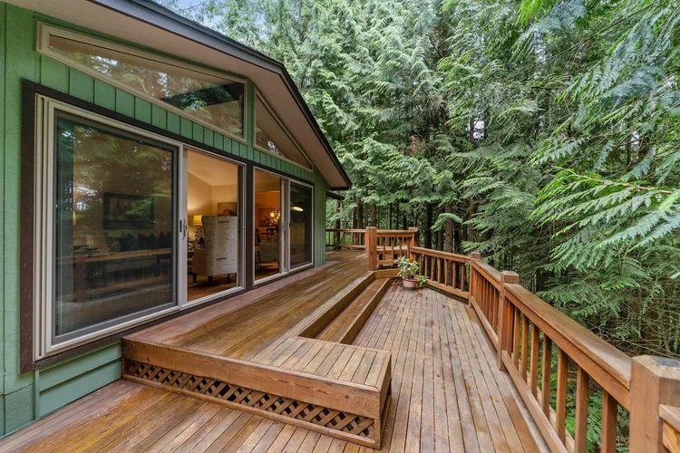 Deck Stained in the woods