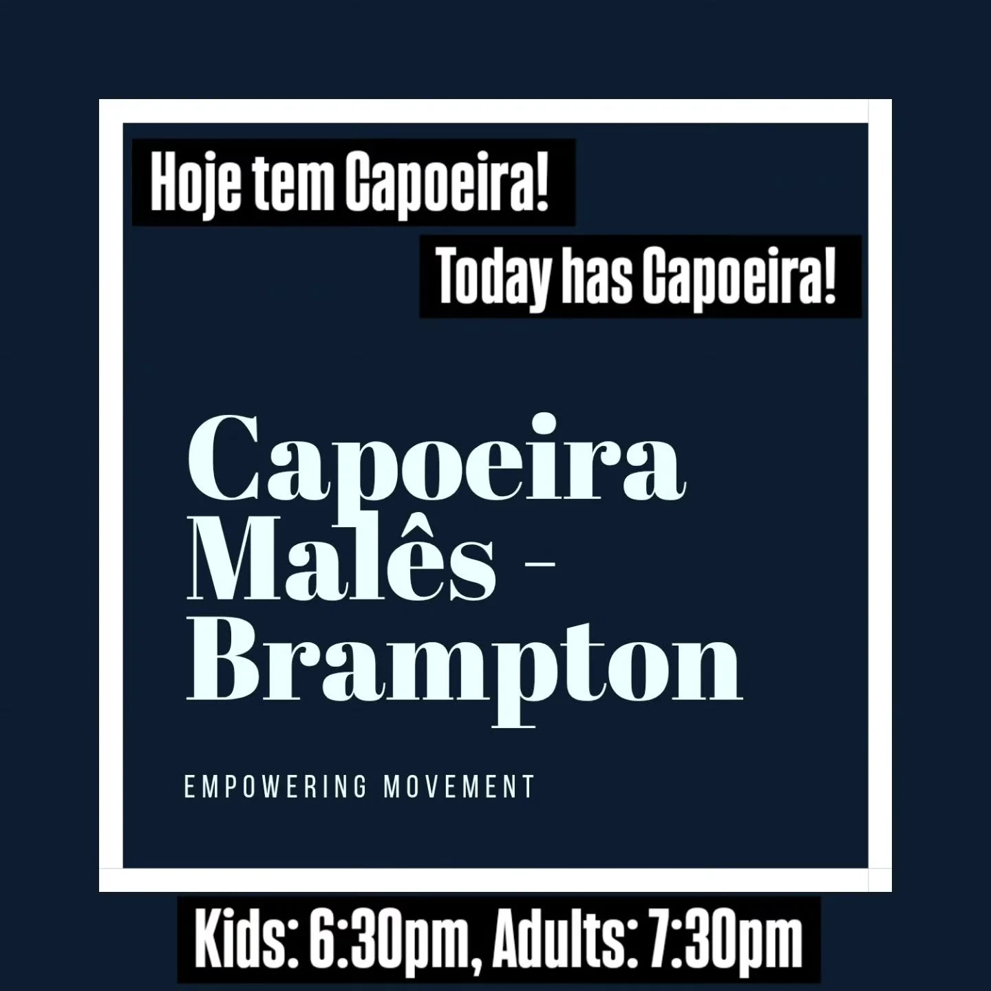 Don't be afraid to set foot inside the Doggpound to learn Capoeira.  It's full of some of the friendliest people around Brampton.

Come try your first two Capoeira Classes free.  No sign-up required.  Just some loose fitting gym clothes, a bottle of 