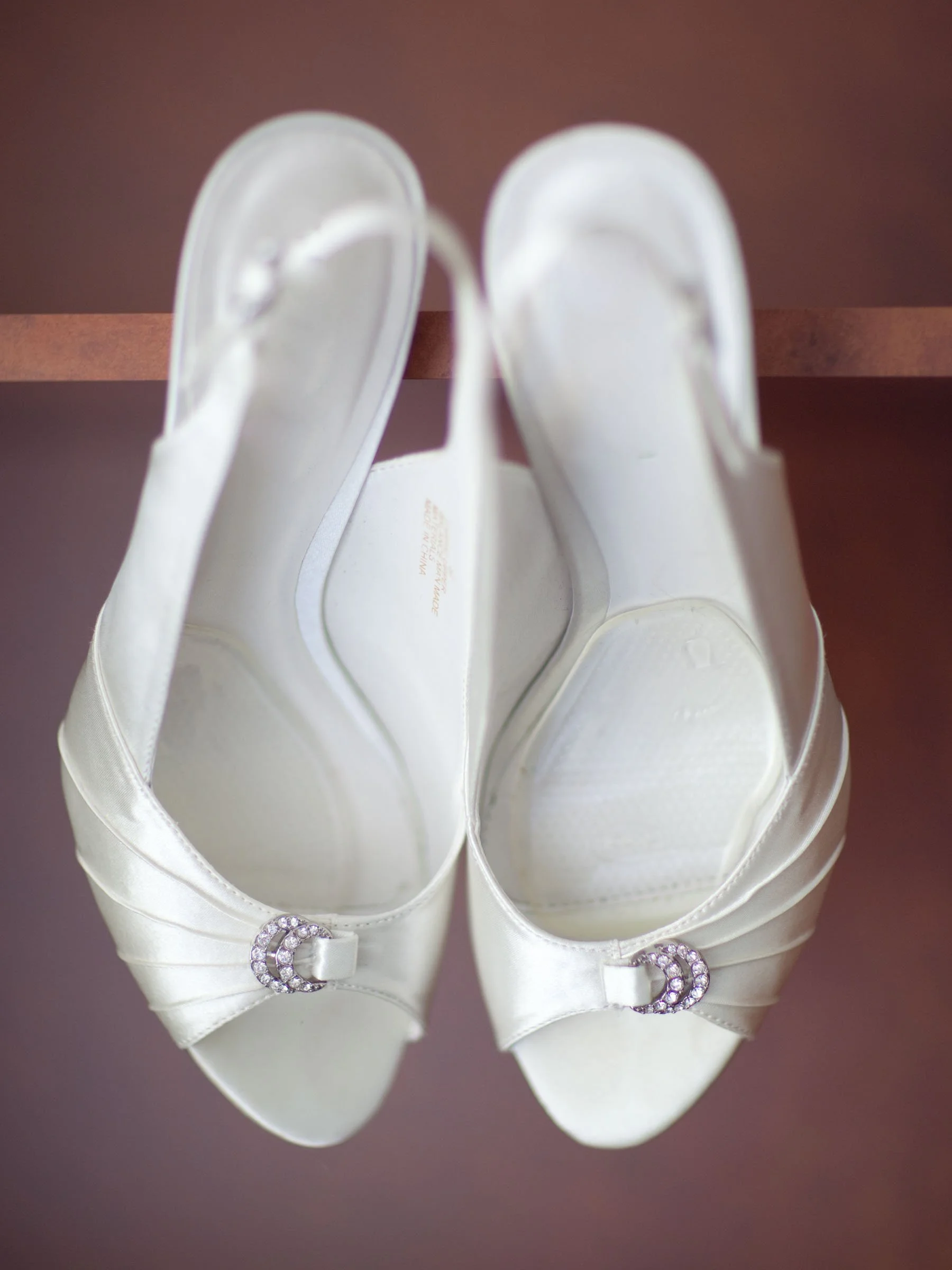 Bride’s wedding shoes at her final preparations before her Summer Sydney wedding