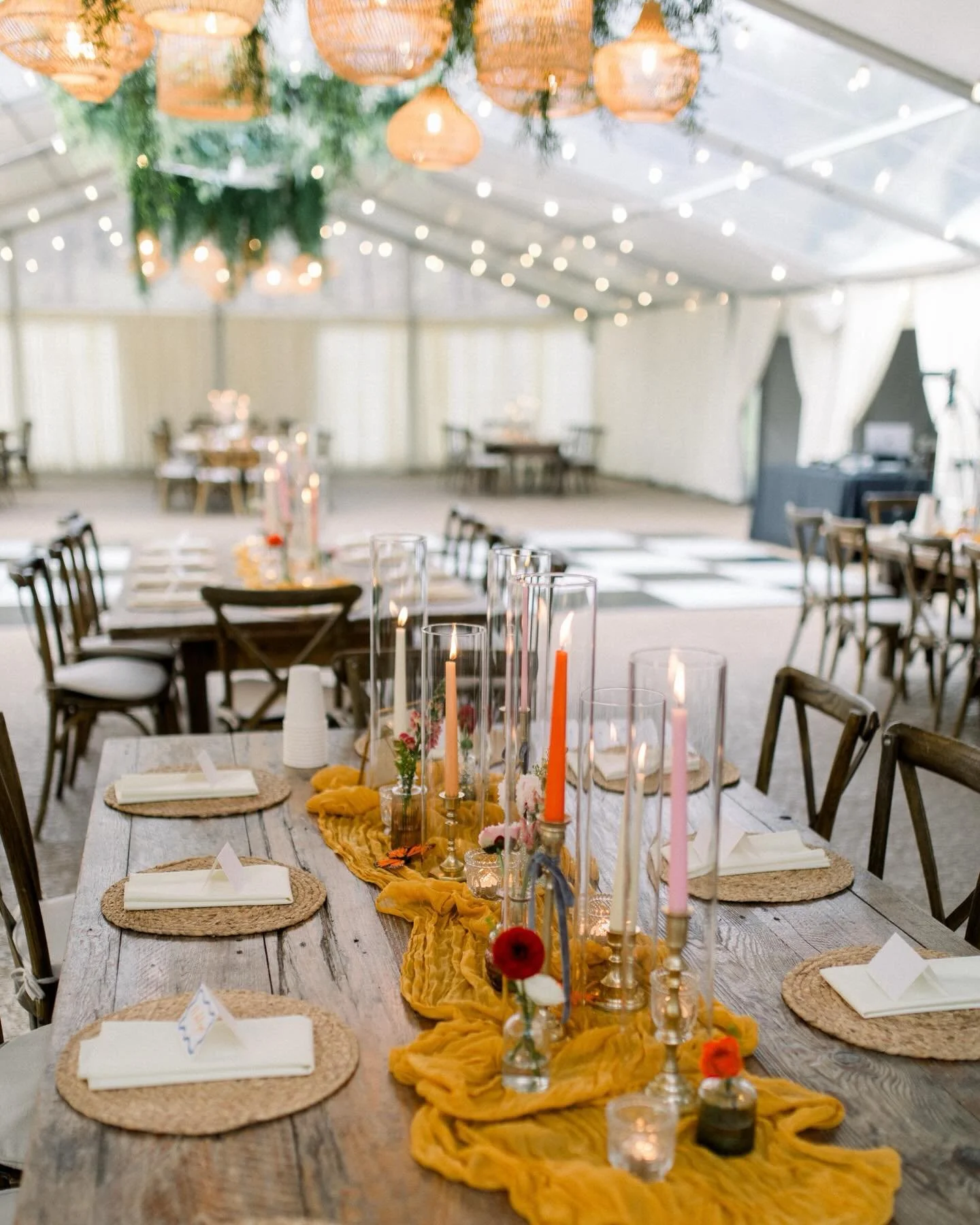 One year ago, Emmy &amp; Aaron said &ldquo;I do&rdquo; surrounded by color, joy, and the sweetest little details that were so perfectly them 🦋

Emmy came to me with a design vision of watercolor, wavy lines, wildflowers, and butterflies&hellip;and t