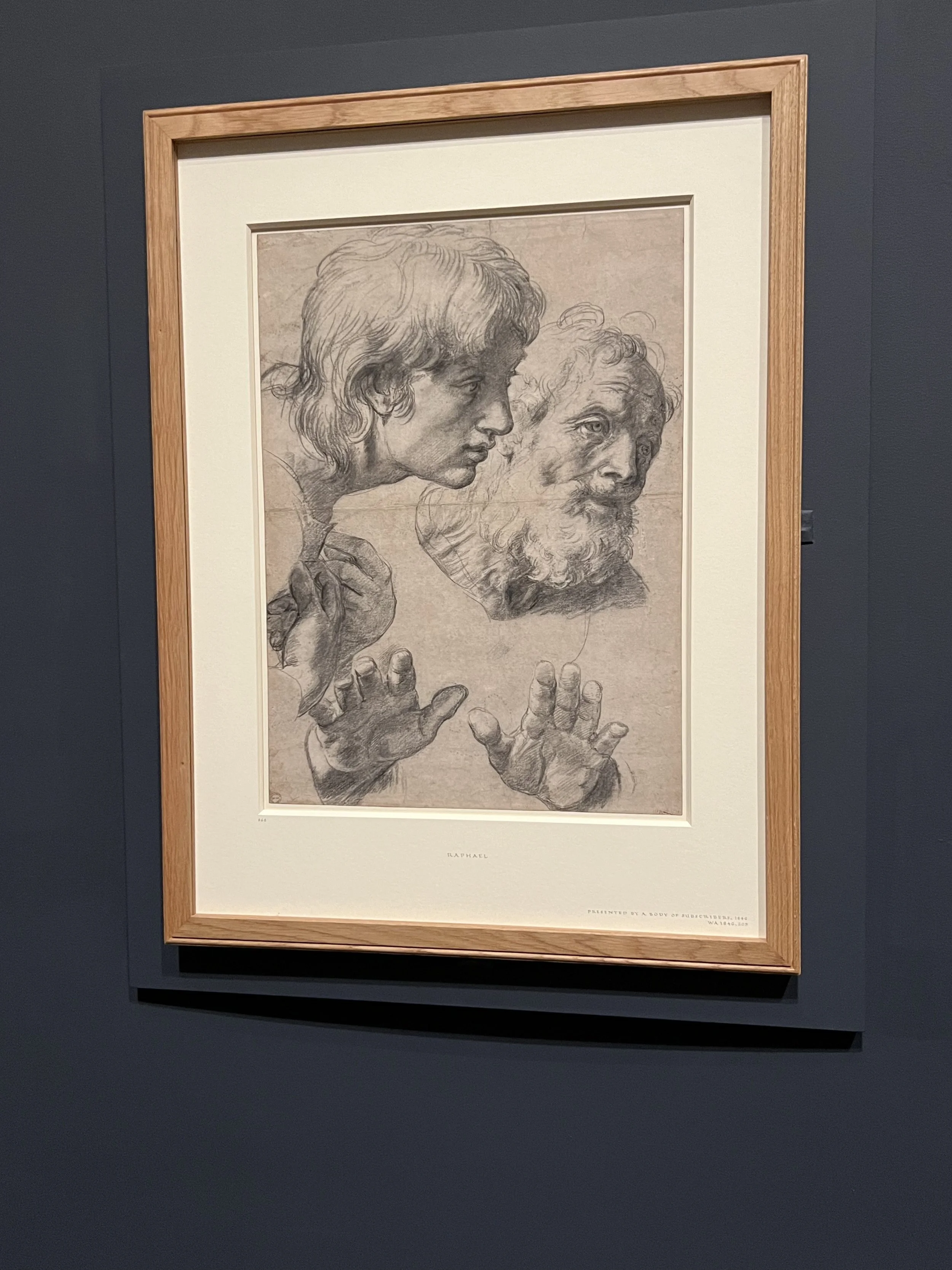Raphael - Studies of two Apostles for the Transfiguration