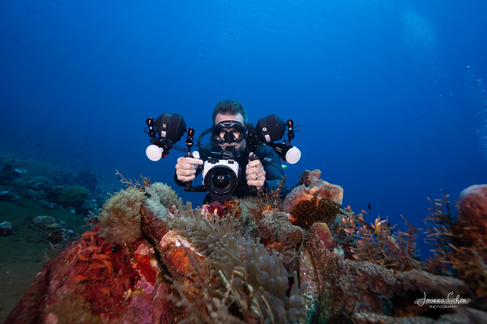 Diver photographing the reef