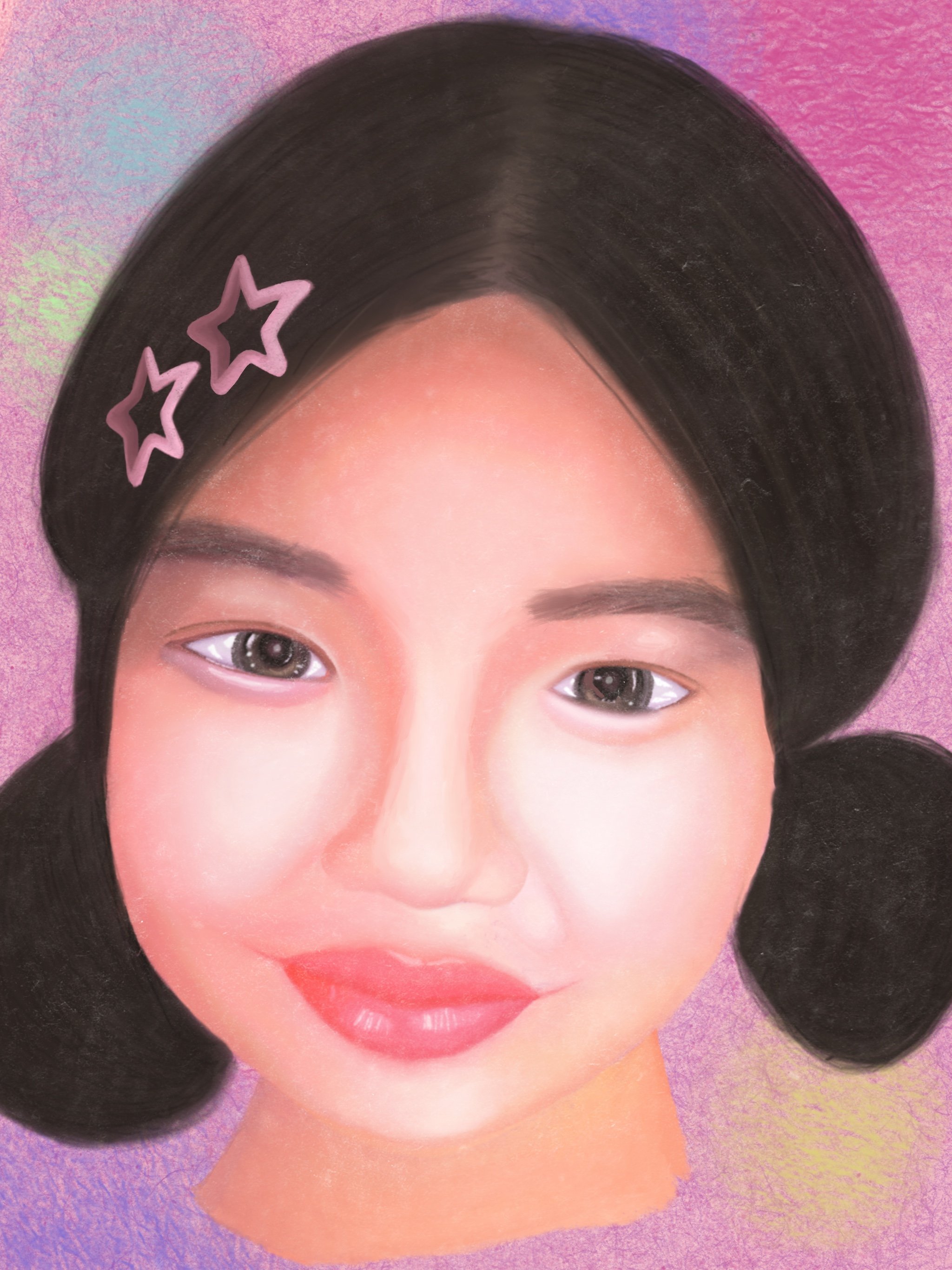 A self-portrait of a younger version of me soft, sweet, and simple. Looking back now, it reflects how much my aesthetic and identity have evolved over time. Cute then, bolder now.