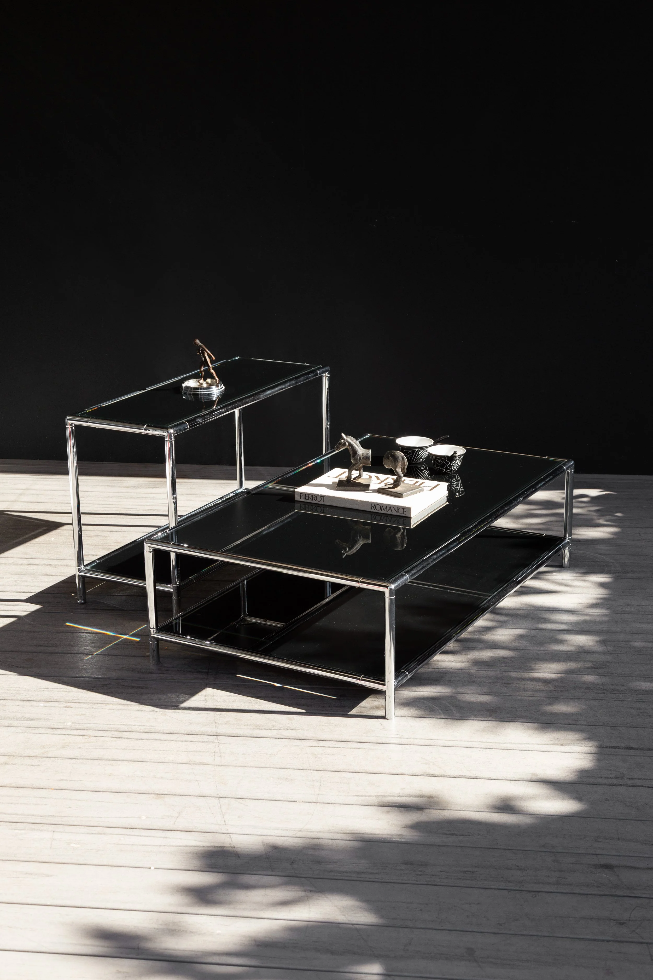 Italian 1980s Chrome Coffee Tables