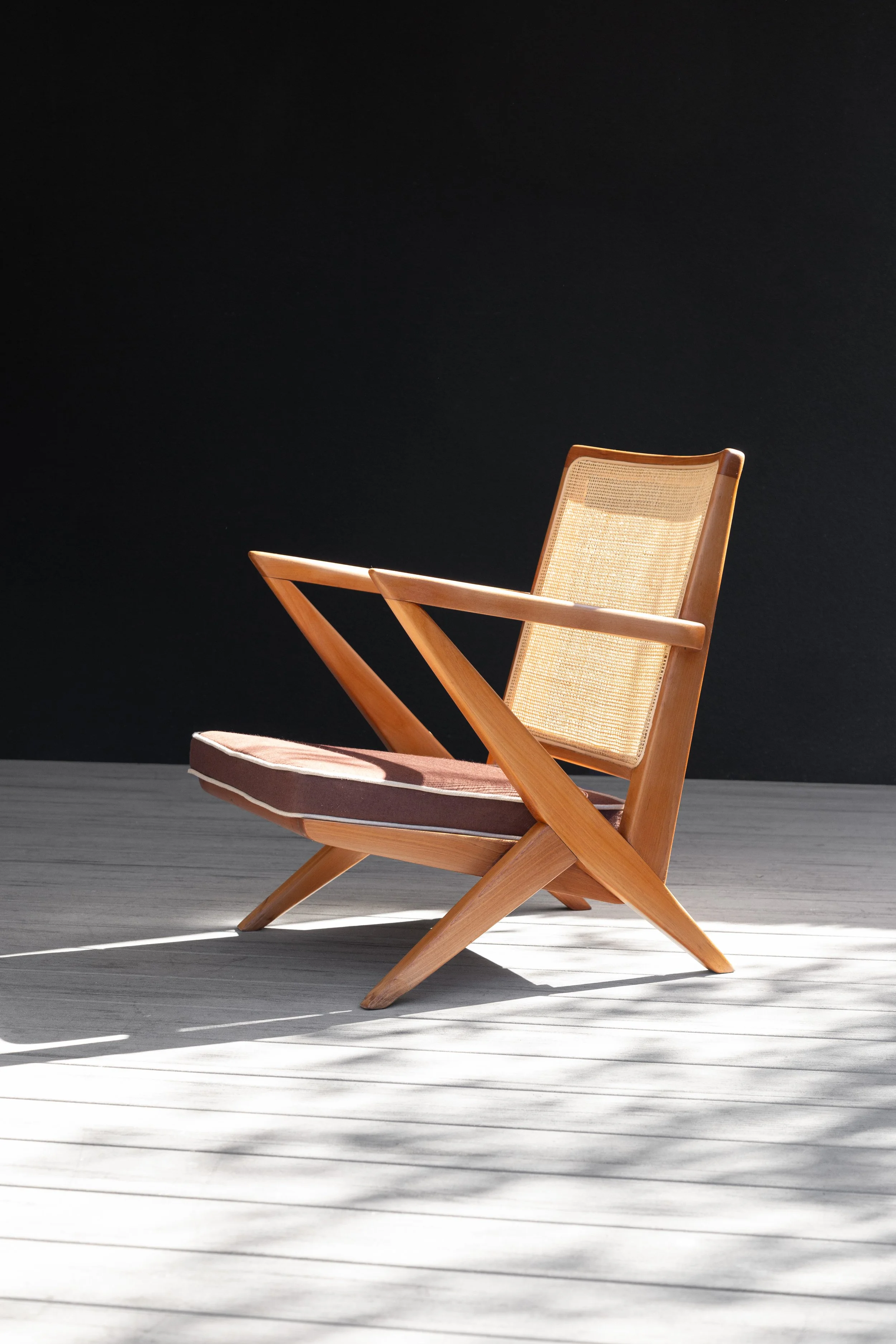 Mid Century Pierre Jeanneret Style Easy Chairs (Set Of 2)