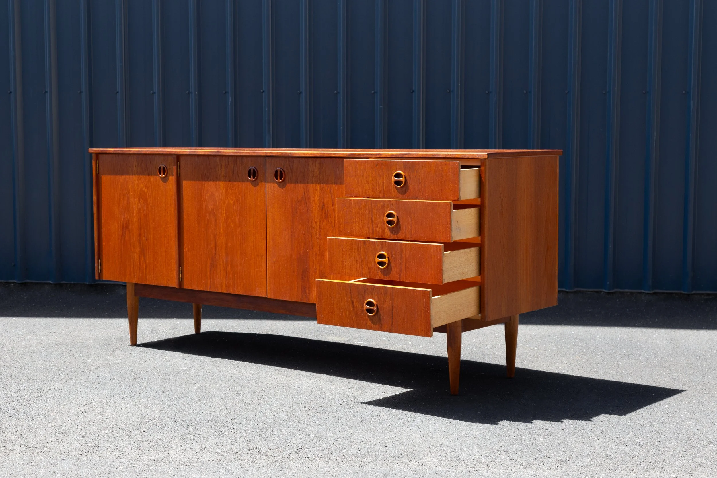Four Drawer Burgess 'Cats Eye' Sideboard 1970's