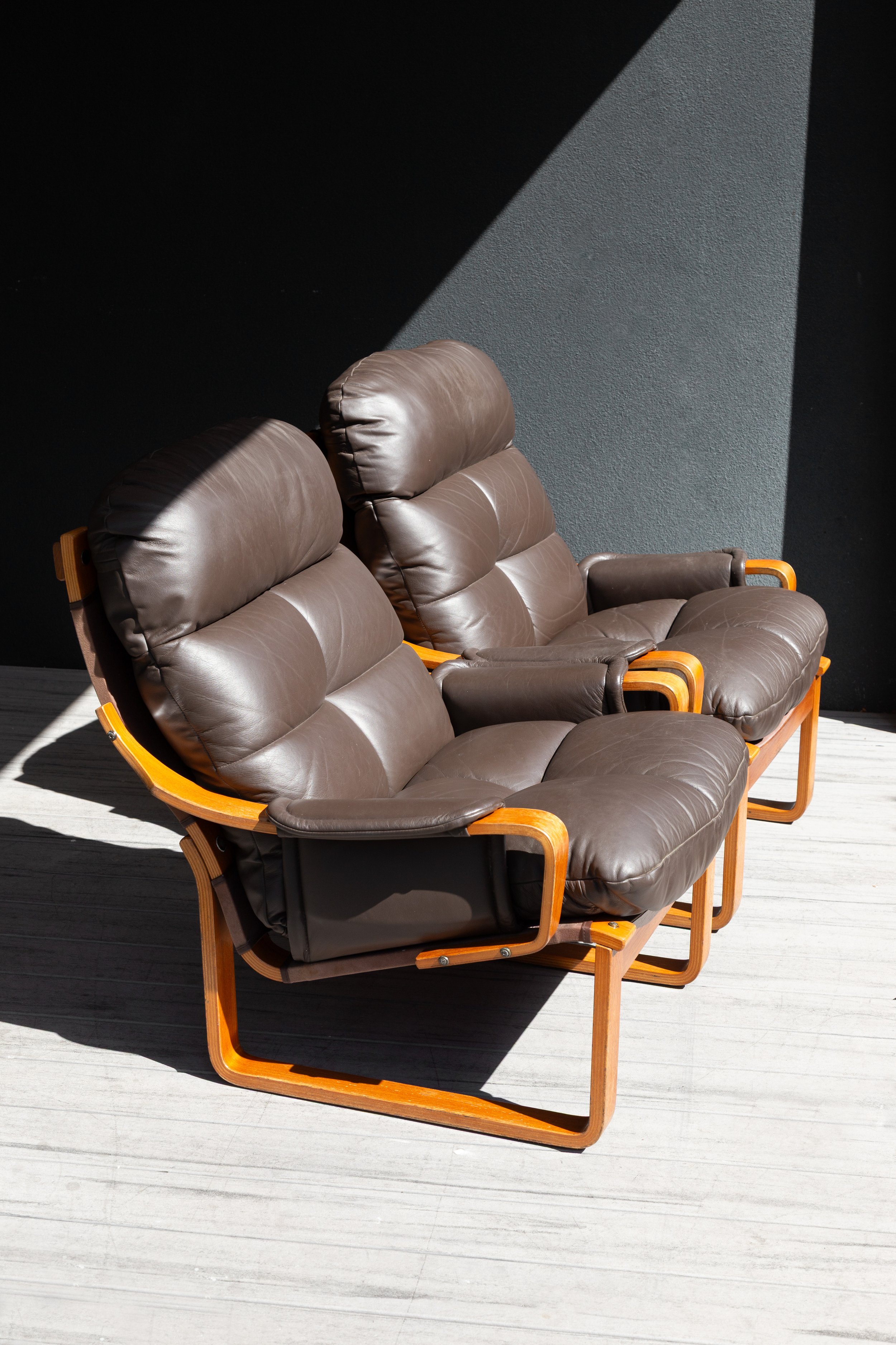 Tessa 'Monaco' Chocolate Brown Arm Chairs