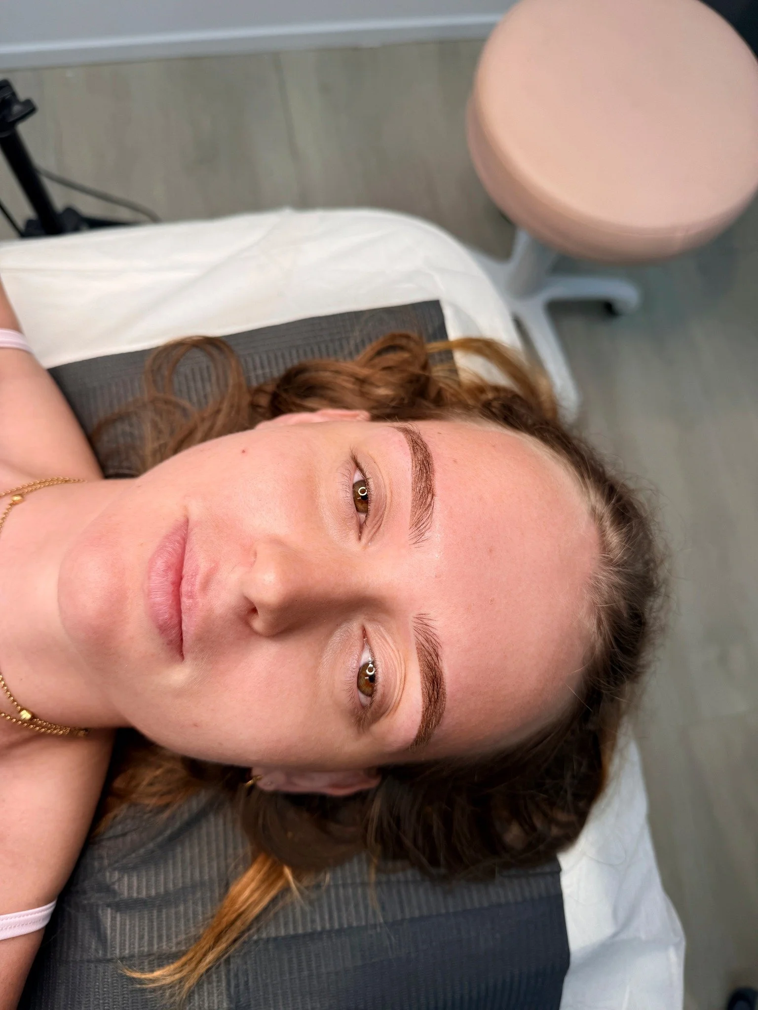 Before and After combination brows for my client <3