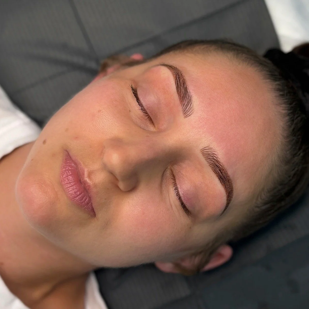 Combo brows done with machine not micro blade for my gorgeous client. <3