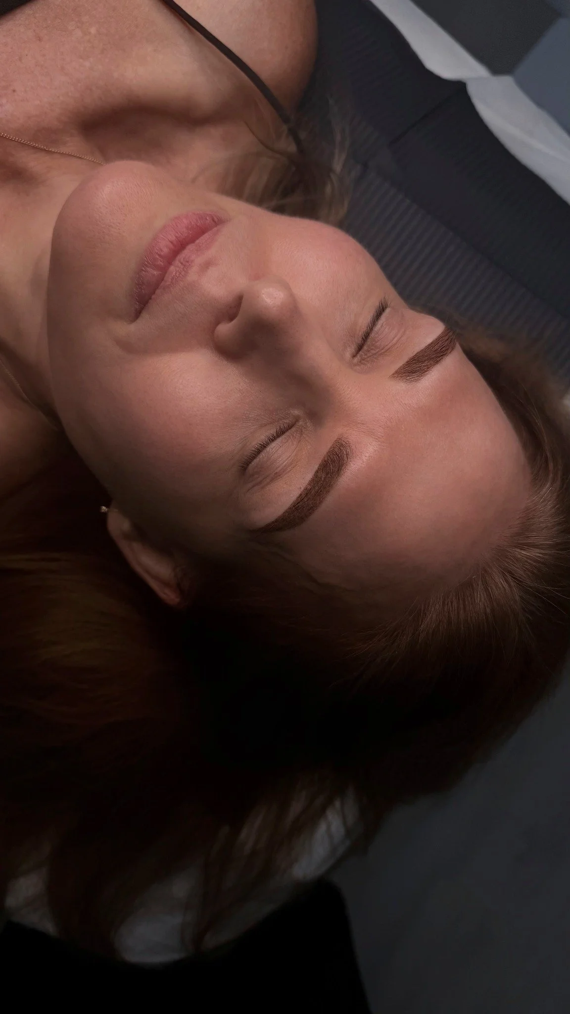 Check out the before and after.

These brows look dark and bold but will fade and soften to leave a nice, natural brow with a great shape <3