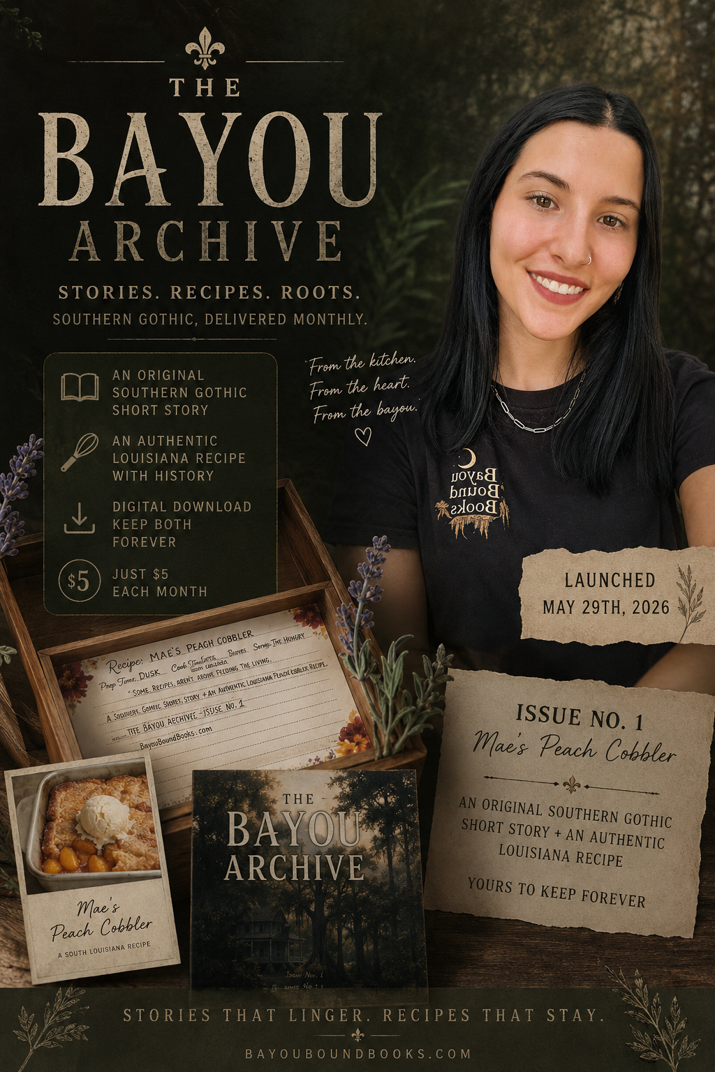 The Bayou Archive Issue No. 1 | Mae's Peach Cobbler