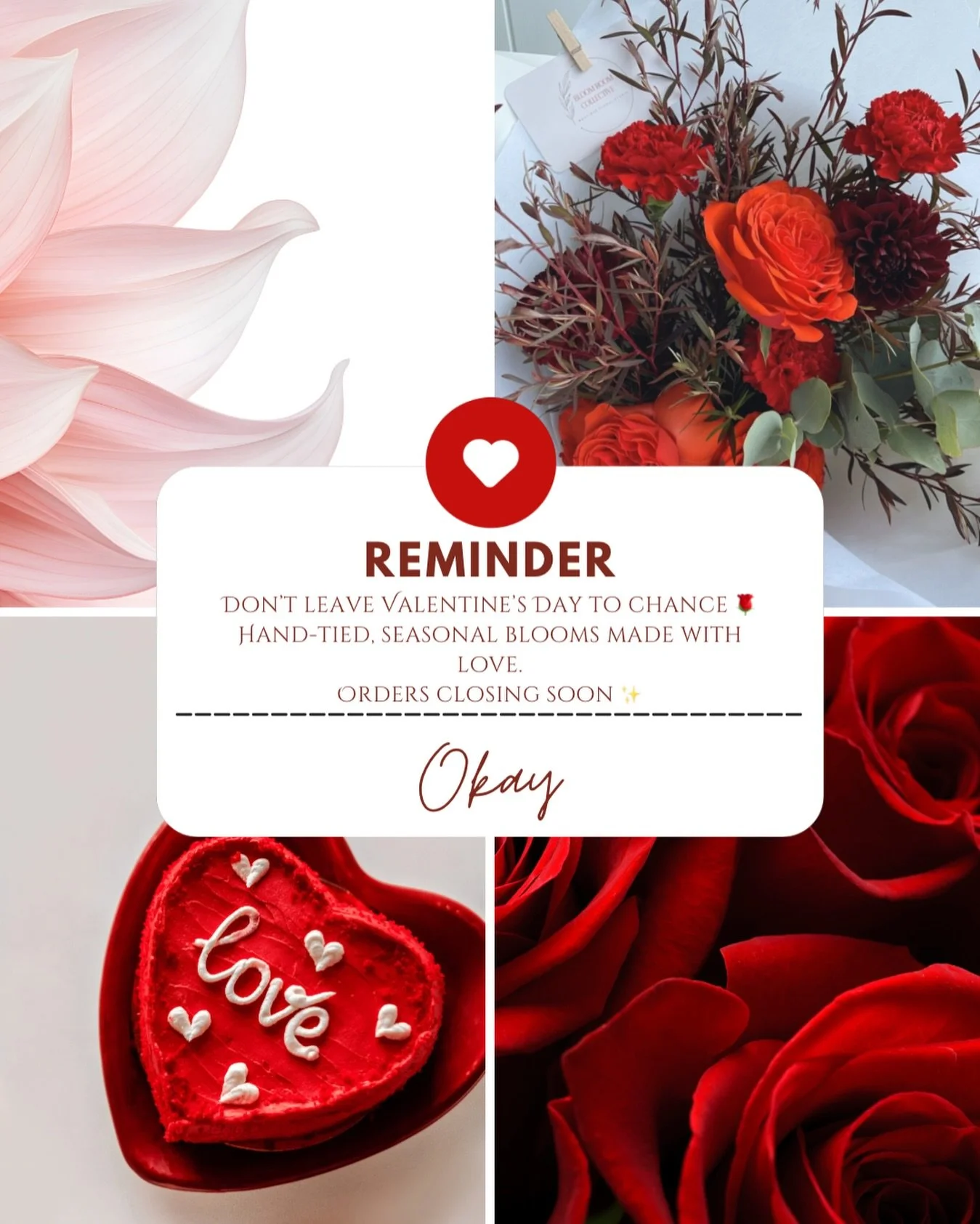 Valentine&rsquo;s Day is almost here 💌

If flowers are on your list, now&rsquo;s the moment.
Limited bouquets &bull; Pre-orders closing very soon ✨
Order via the website (link in bio) before they&rsquo;re gone.

Send this to your person if you think