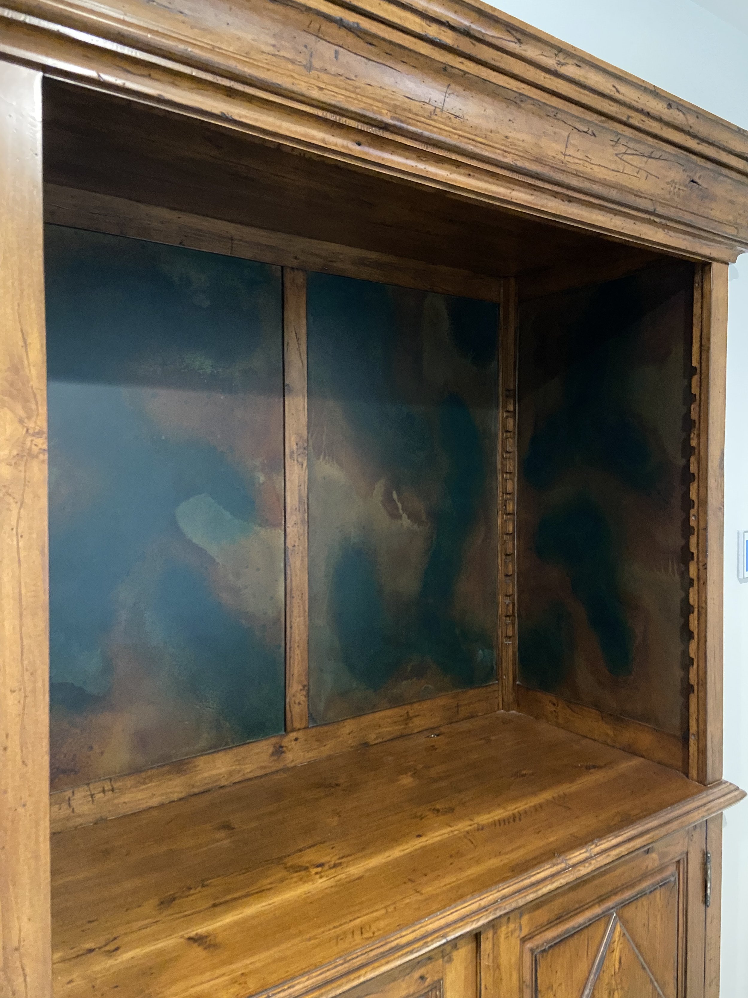Custom Patina Panels for Existing Built-in