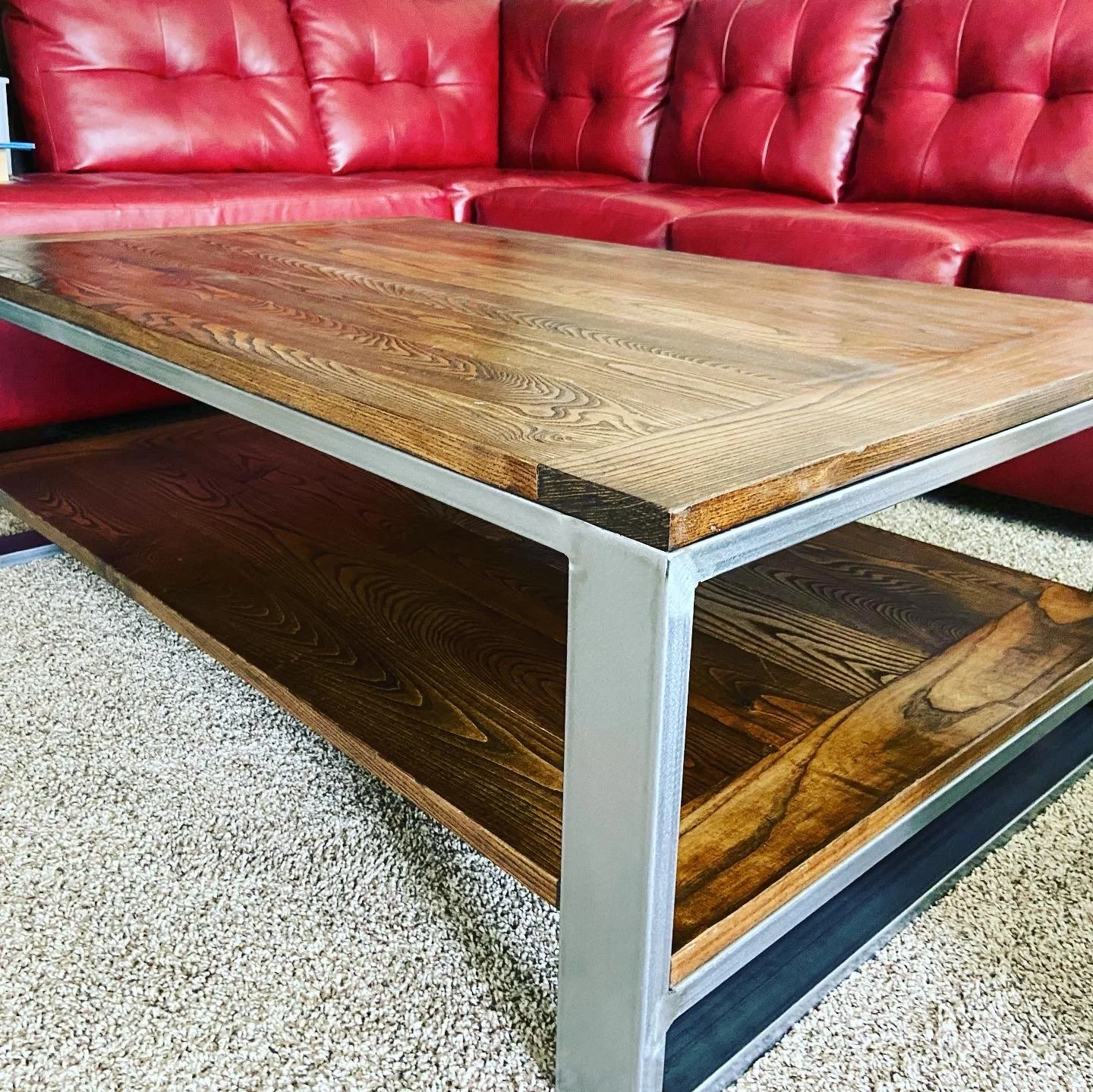 Ash and Steel Coffee Table