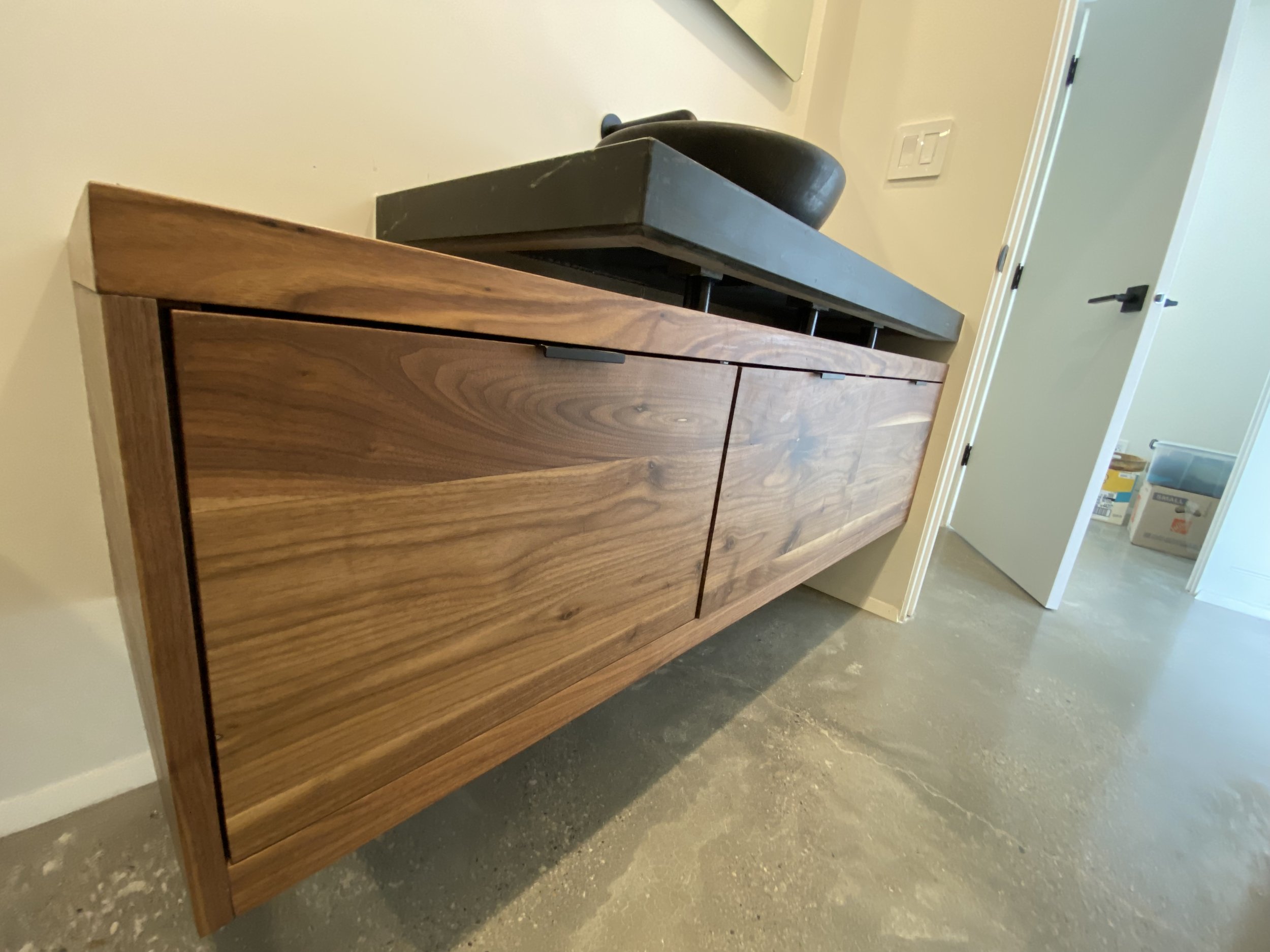 Walnut Floating Bathroom Vanity 