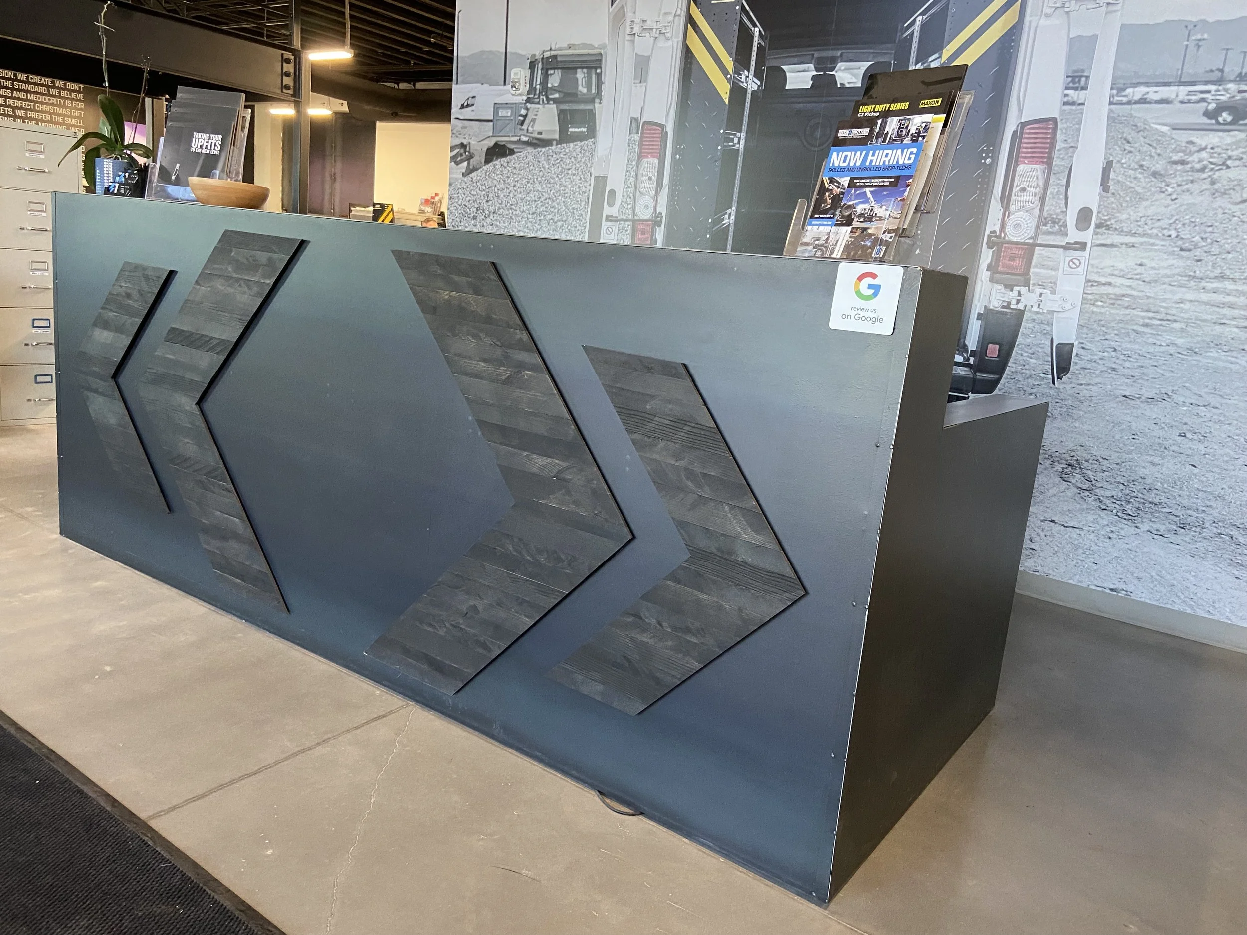 Custom Steel Commercial Reception Desk 