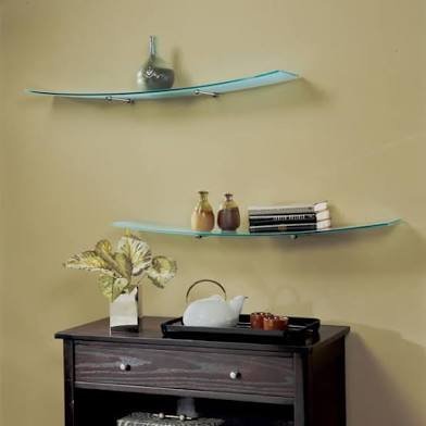 Night Stand Decorative Glass Shelves