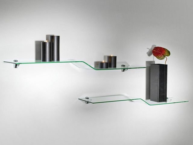 Stepped Glass Shelves