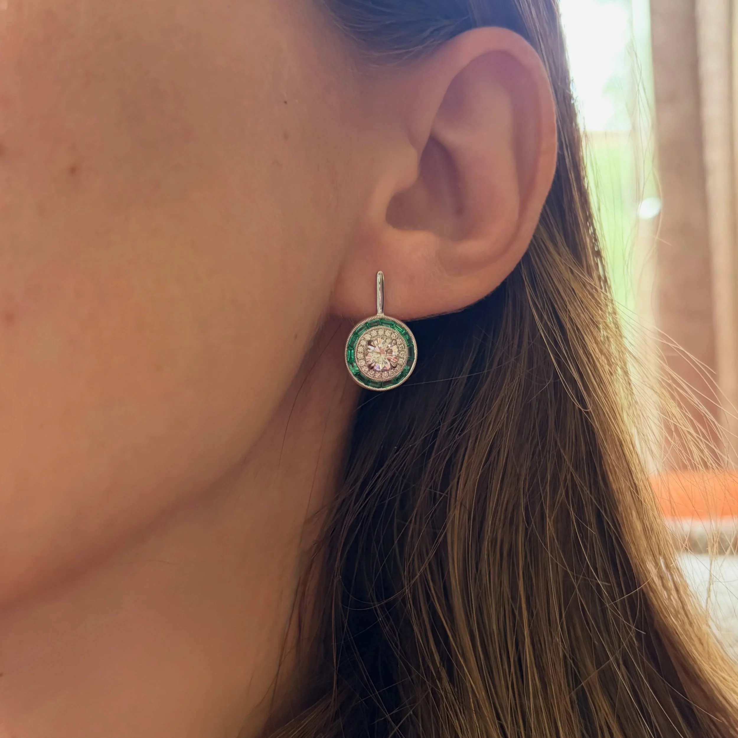 Vintage inspired diamond and #emeraldearrings (out the door before I had a chance to properly photograph them!) ✅ cheers! #SpringsCollectionJewelry