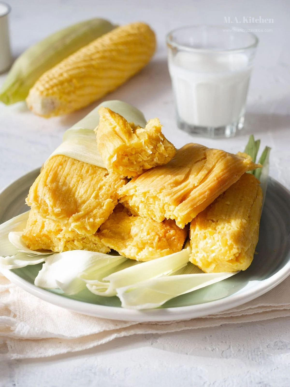 Seasonal sweet corn tamale