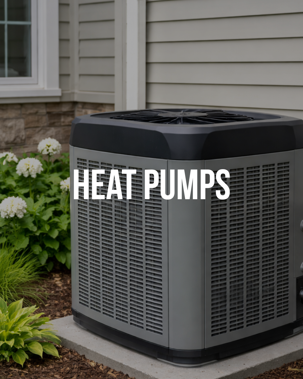 Outdoor residential heat pump unit used for energy efficient heating and cooling