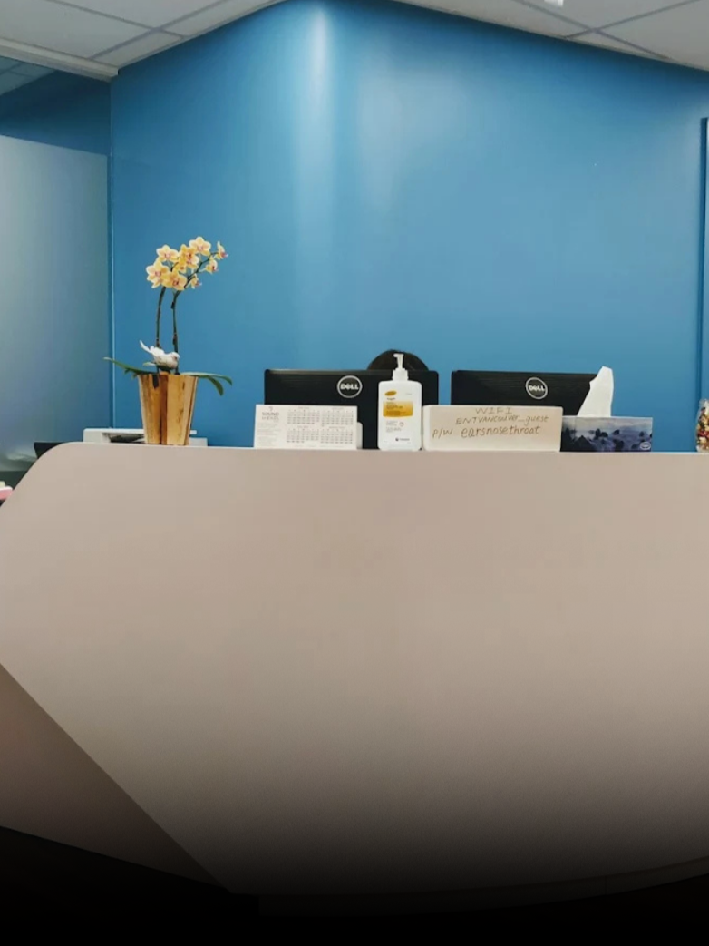 ENT Vancouver medical clinic reception interior commercial project