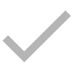 Close-up of a grey check mark