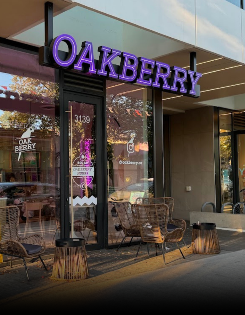Oakberry retail storefront commercial project in Vancouver