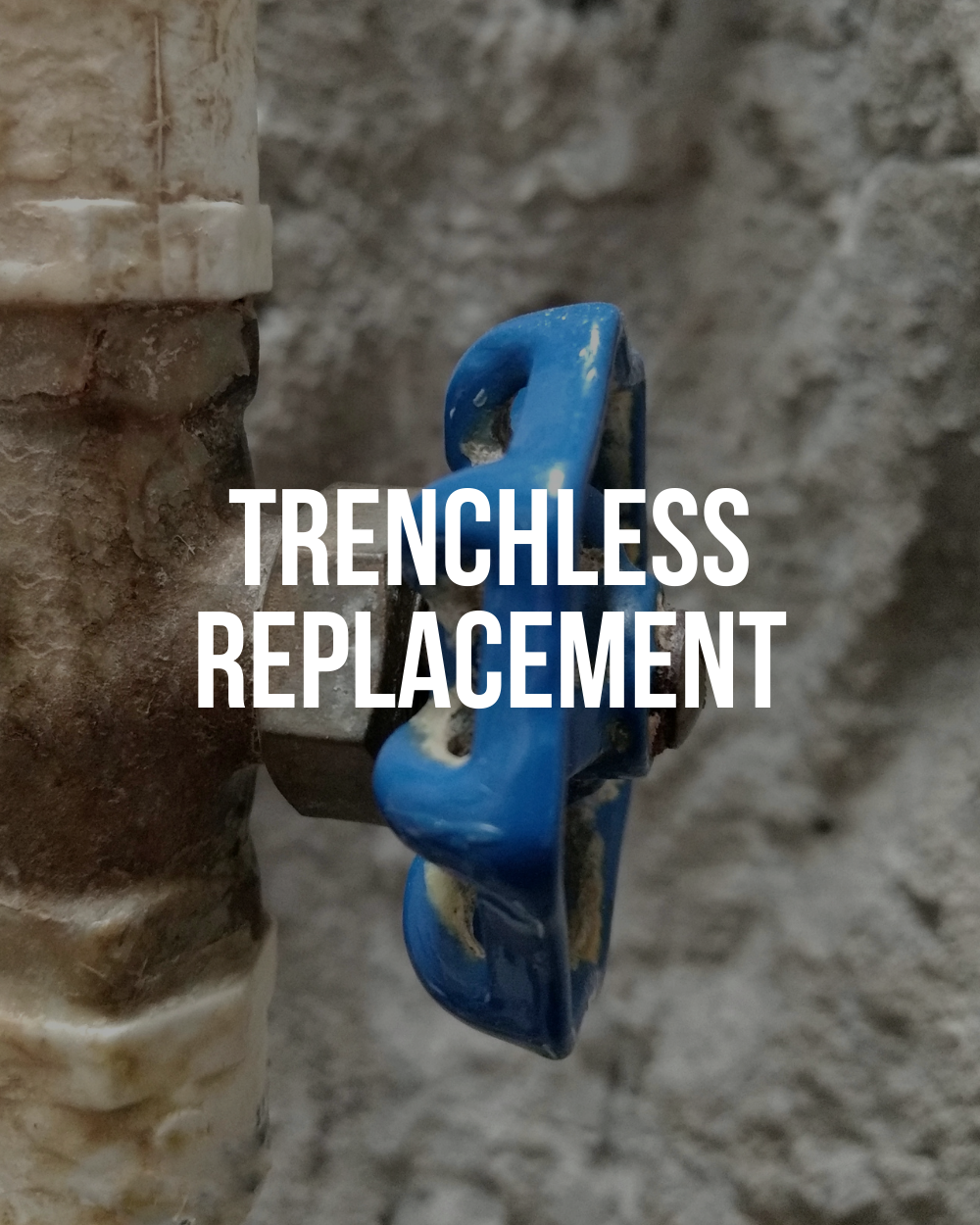 Exterior water shutoff valve used for trenchless water line replacement