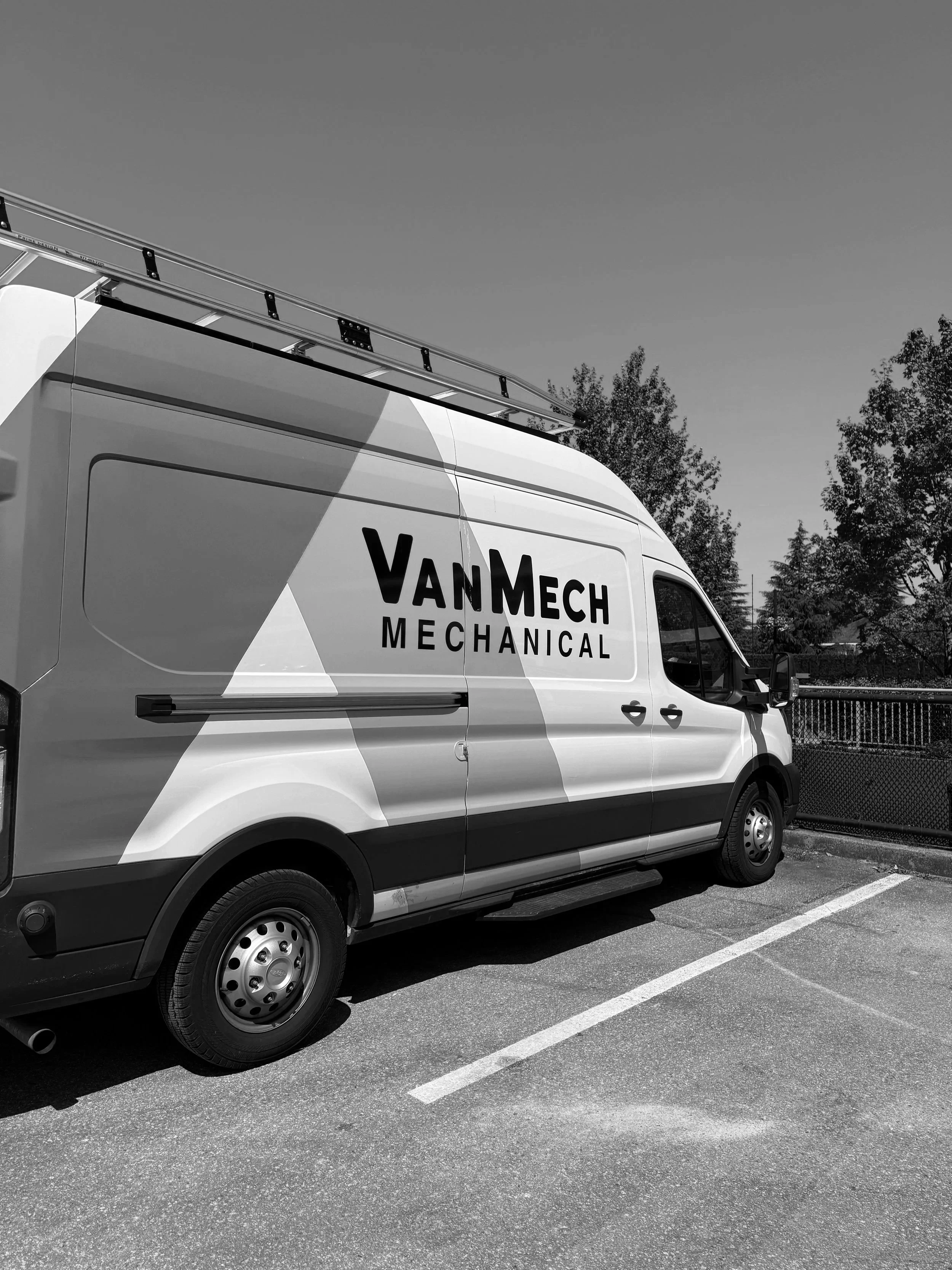 VanMech Mechanical branded service van used for plumbing and HVAC service calls