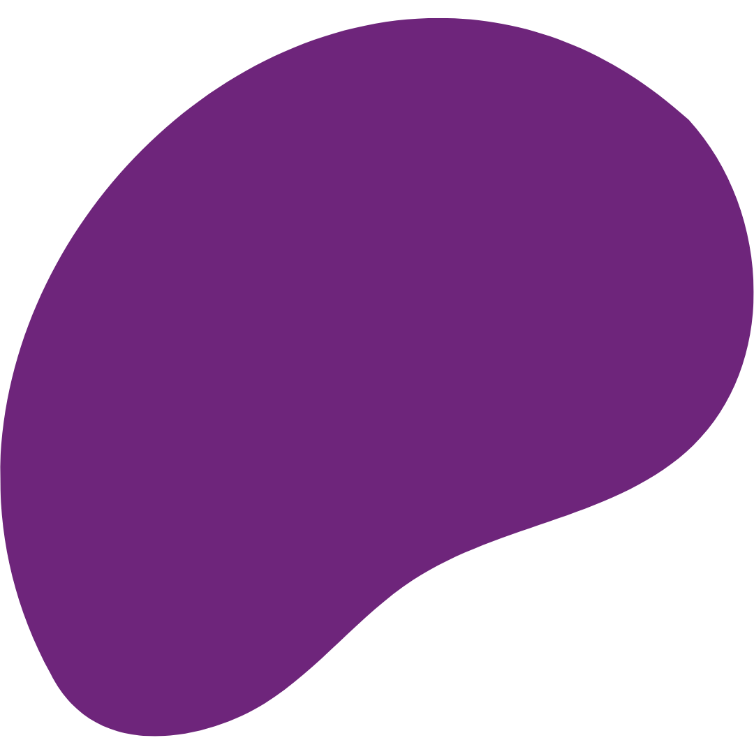 A large, purple, irregular oval shape on a black background.