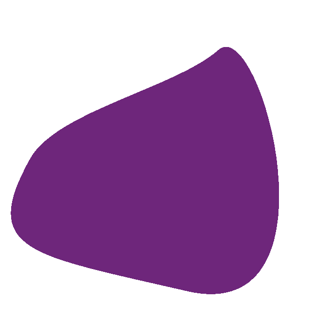 A purple, rounded triangular shape on a black background.