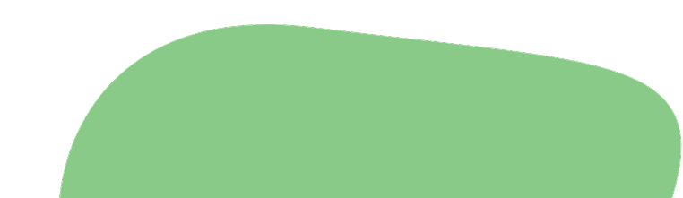 A green, hill-shaped object on a black background.