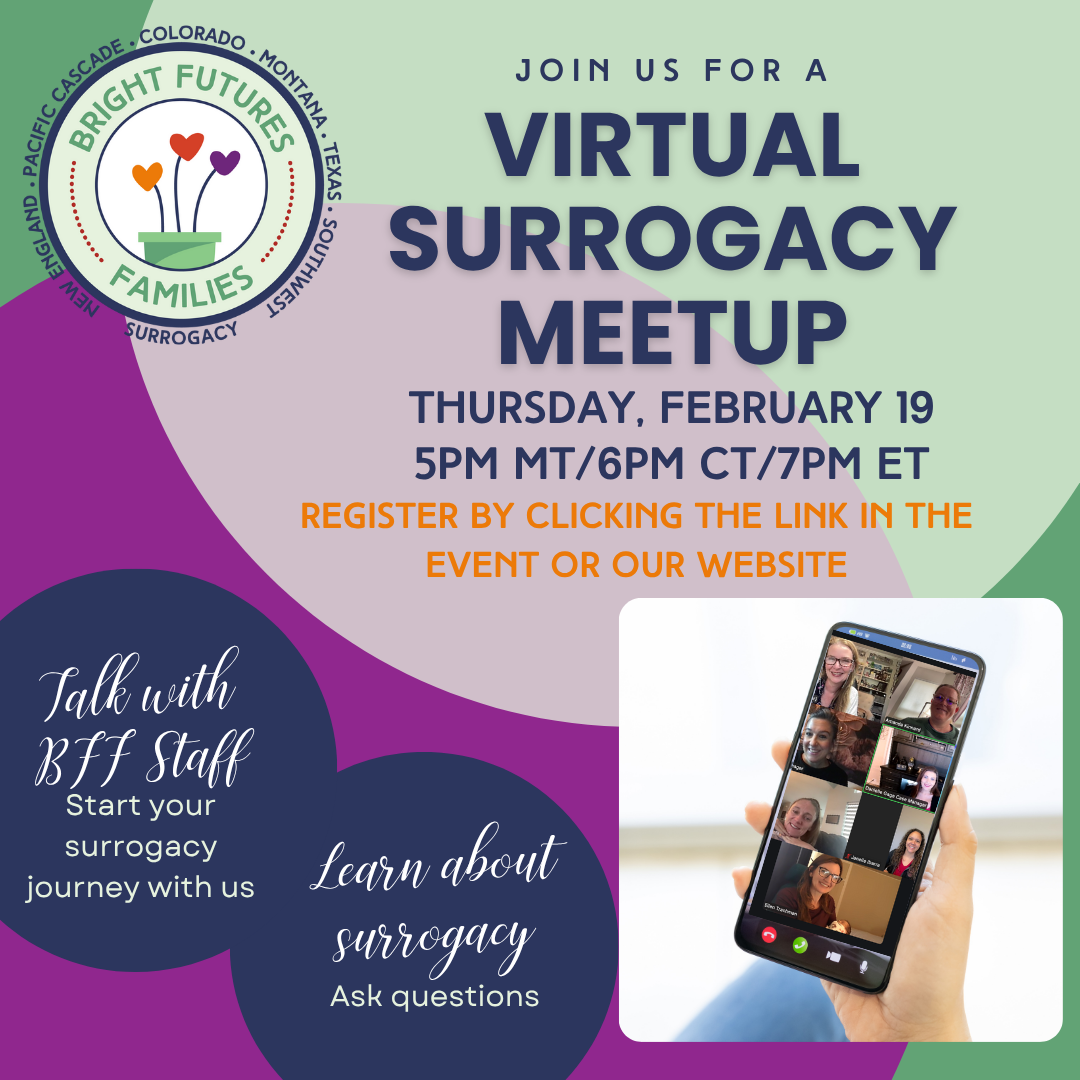 Virtual Surrogacy Meetup with Bright Futures Families - February 19, 2026