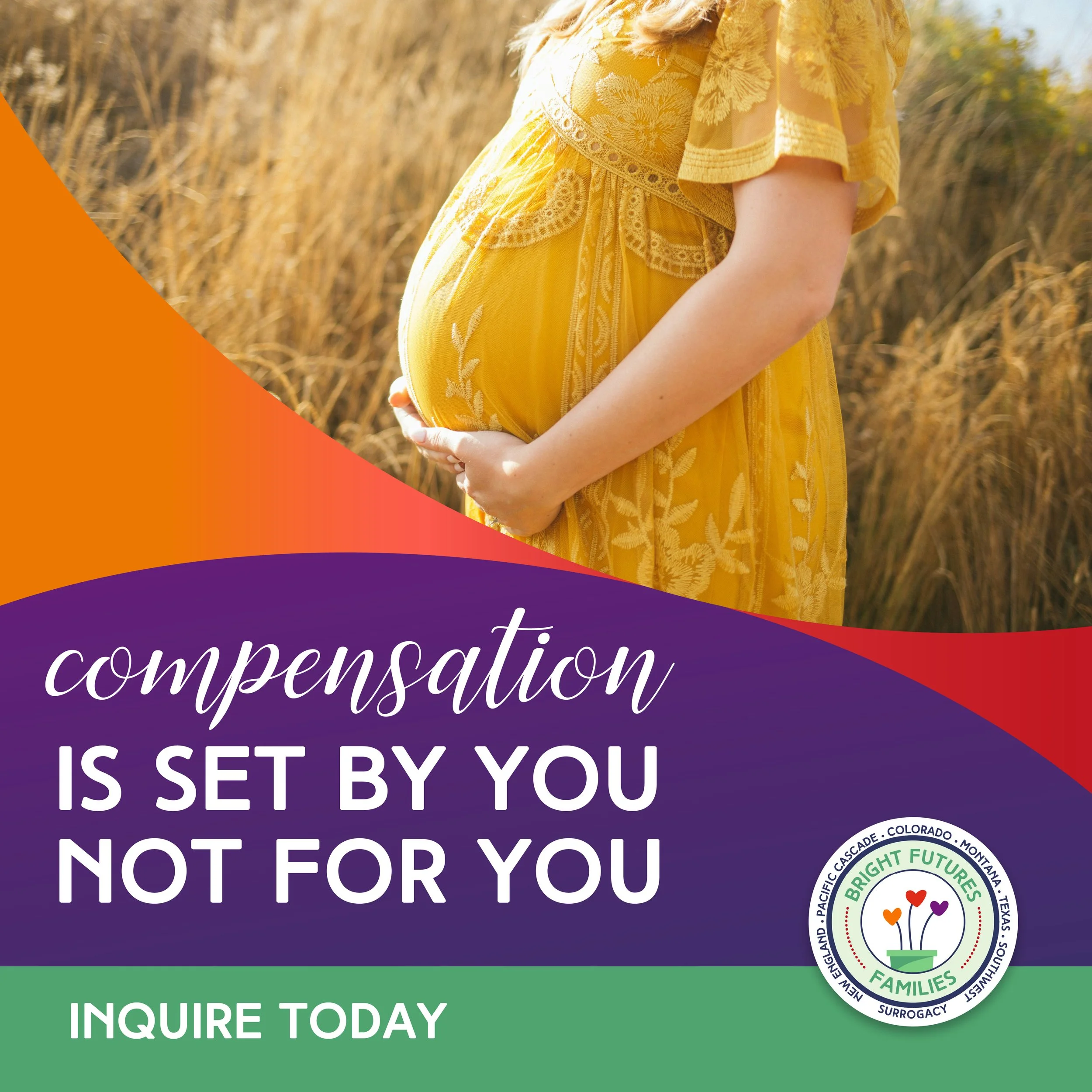 Gestational surrogacy is an amazing gift.  Mothers who choose to become surrogates receive life-changing compensation, in an amount that they choose with Bright Futures Families Surrogacy.