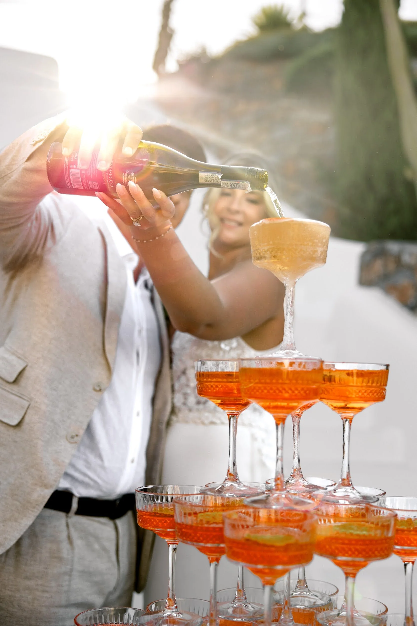 Prosecco, Aperol &amp; Raki Towers: Unique Wedding Drink Ideas in Crete