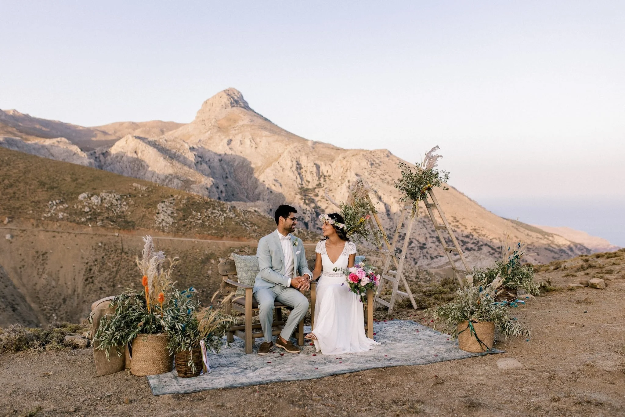 alternative wedding venue in the mountains of Crete