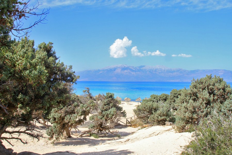 the island of Chrissi: Crete view