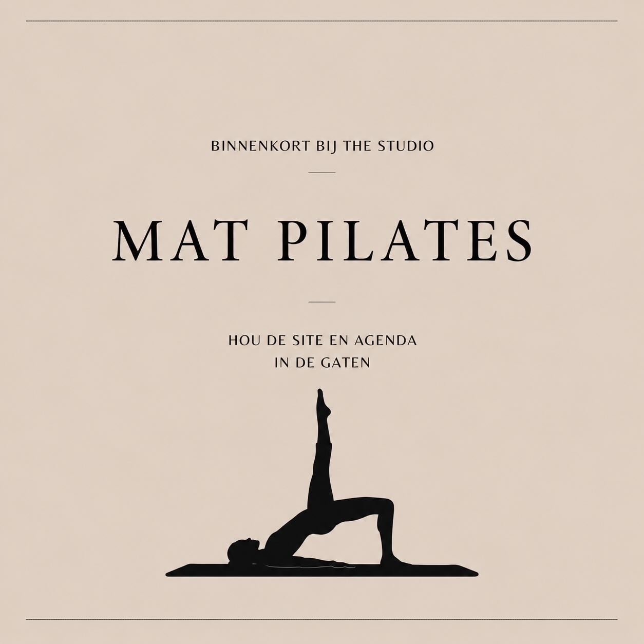 Nieuw bij The Studio: Mat Pilates 🧘🏼&zwj;♀️

Vanaf week 21 starten we met een rustige, gerichte lesvorm met focus op controle, mobiliteit en core activatie.

Daarnaast introduceren we ook nieuwe memberships, waaronder een mooi combinatie abonnement