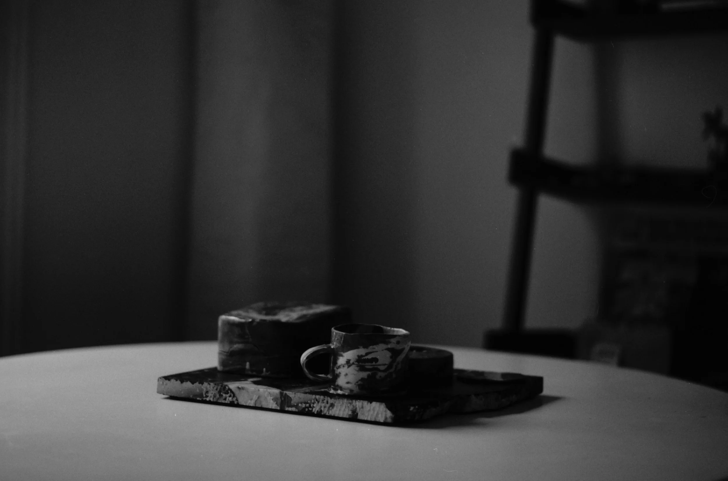 the first piece i made, a nerikomi coffee cup.