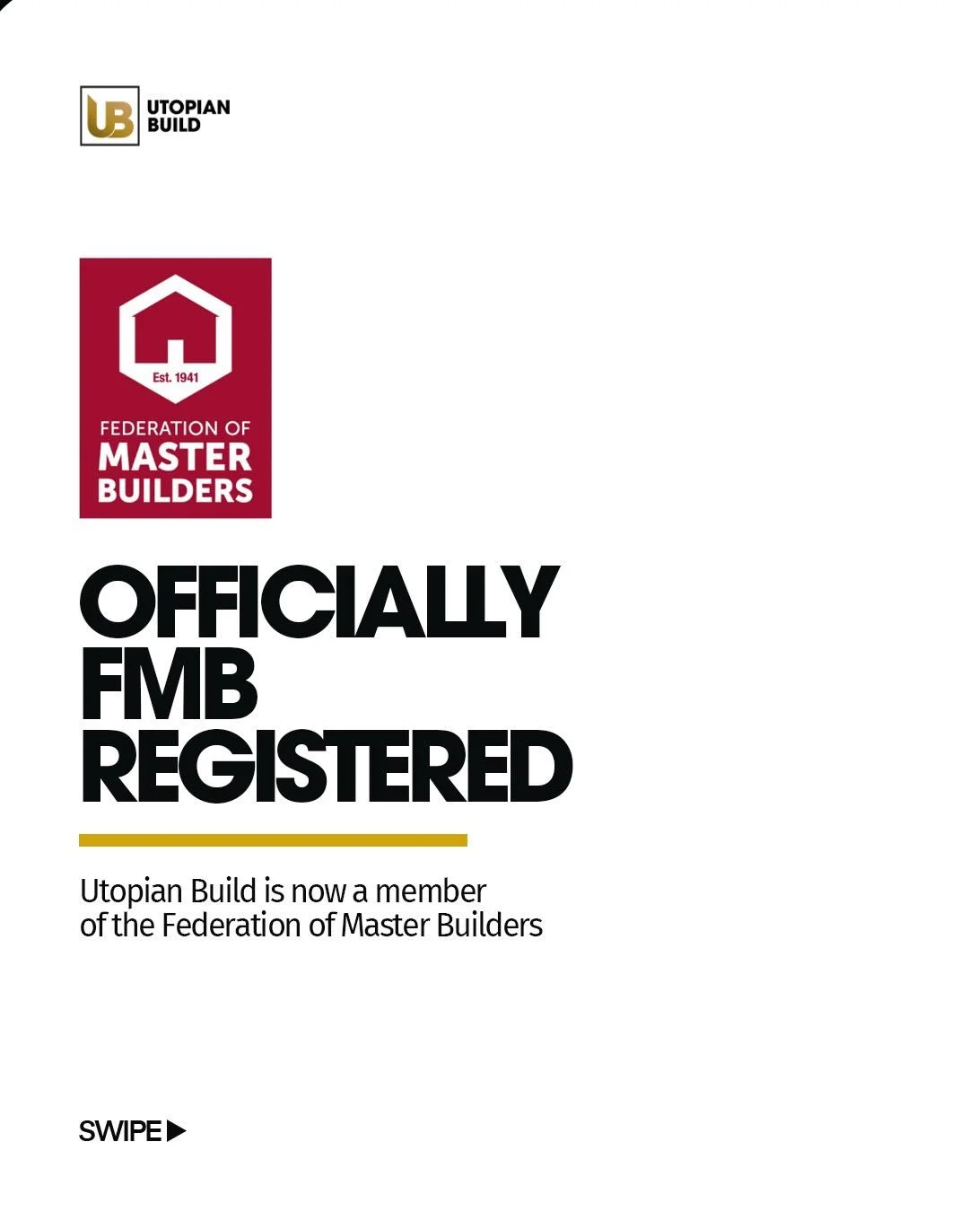 We&rsquo;re proud to be officially registered with the Federation of Master Builders.

This isn&rsquo;t just a badge, it&rsquo;s proof of the standards we build to.

Every FMB member is independently vetted, inspected, and held accountable. For our c
